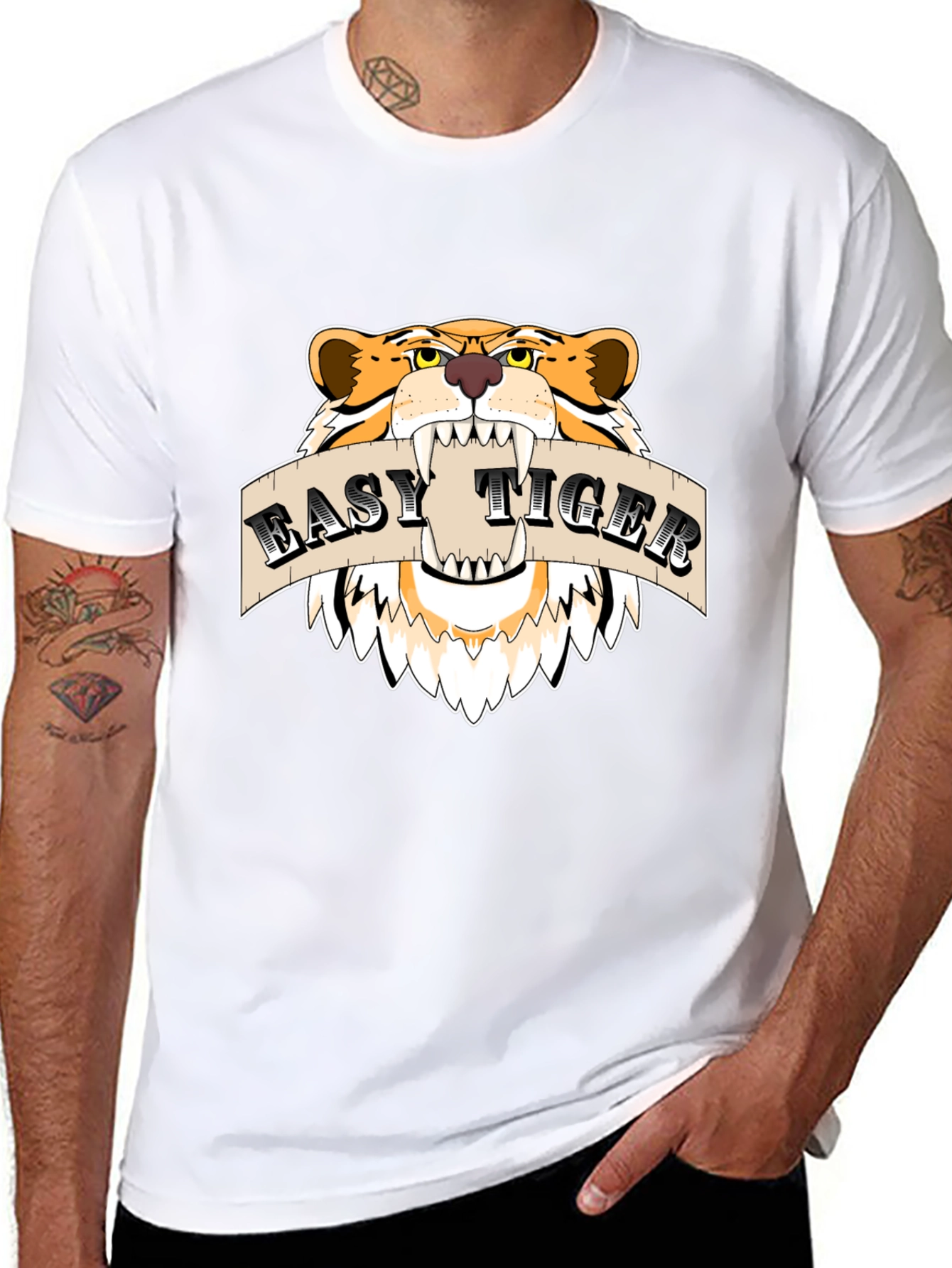 Easy Tiger Graphic Tee -  Bold Tiger Design