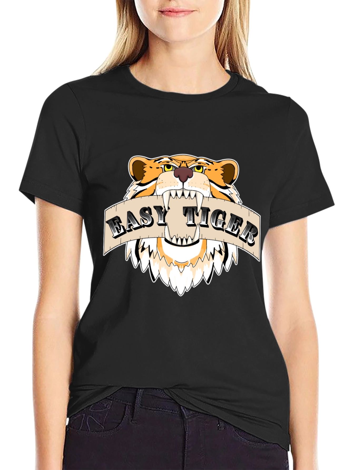 Easy Tiger Graphic Tee -  Bold Tiger Design