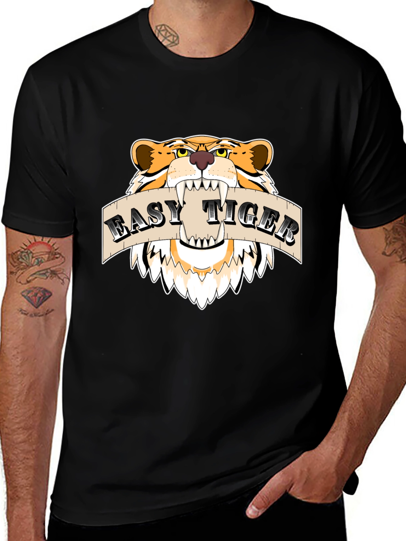 Easy Tiger Graphic Tee -  Bold Tiger Design