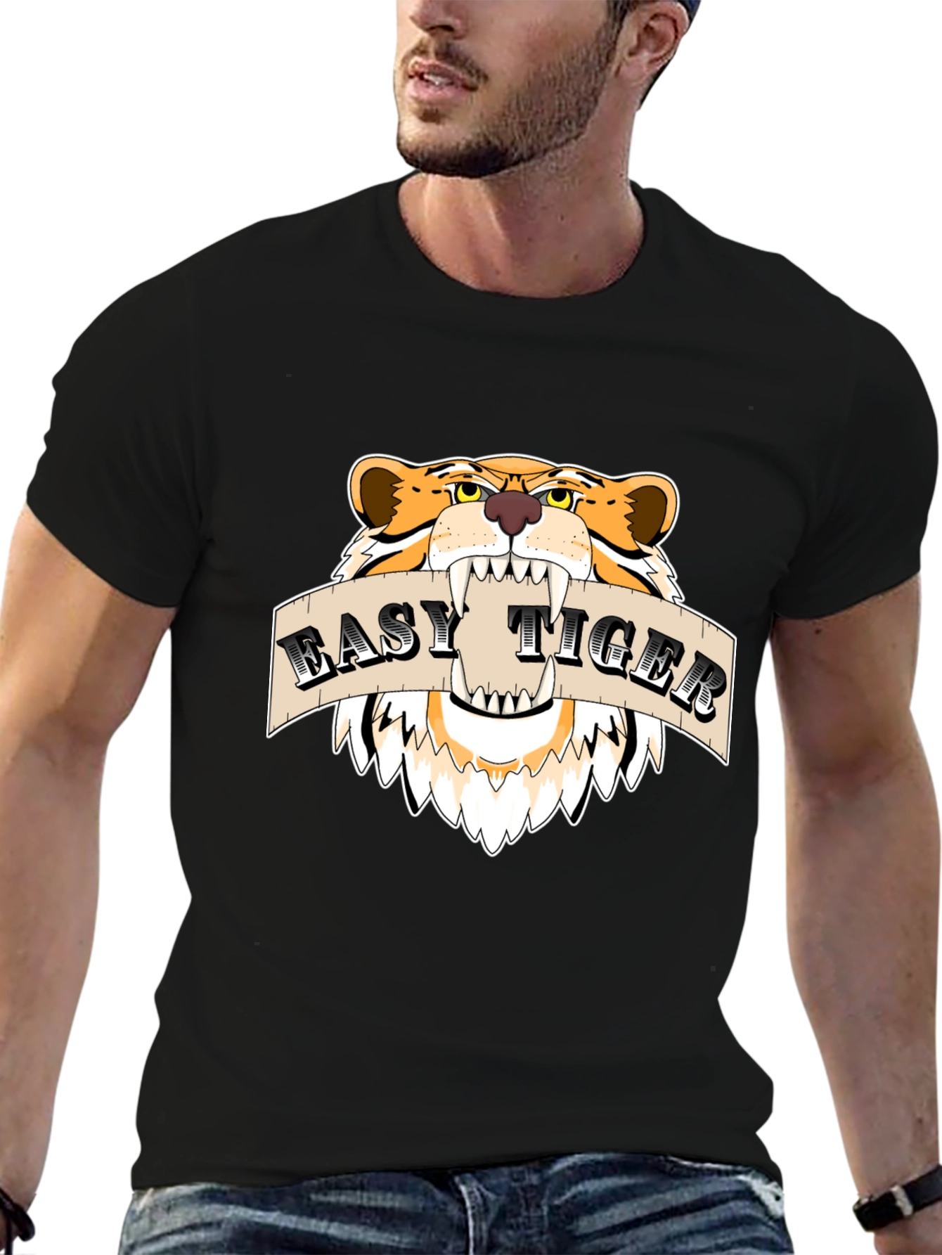 Easy Tiger Graphic Tee -  Bold Tiger Design