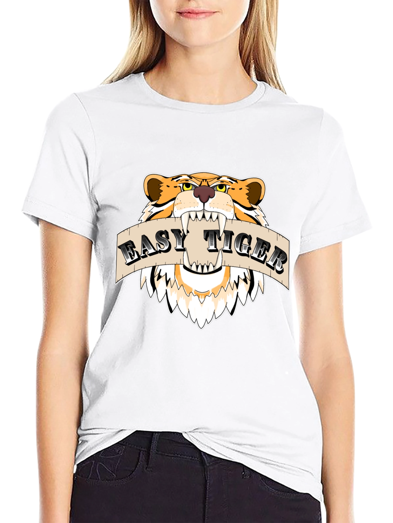 Easy Tiger Graphic Tee -  Bold Tiger Design