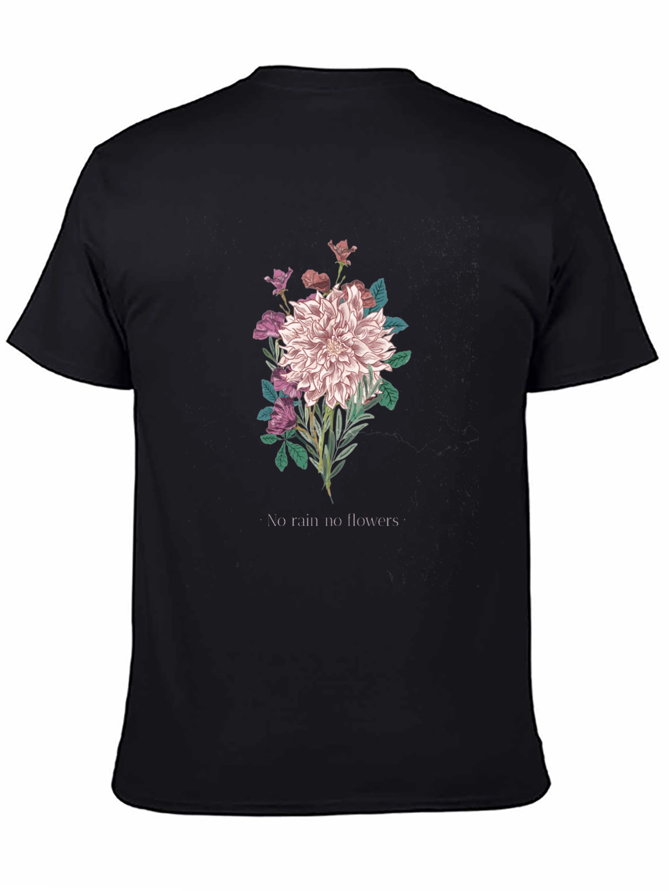 Floral Graphic Tee - No Rain No Flowers