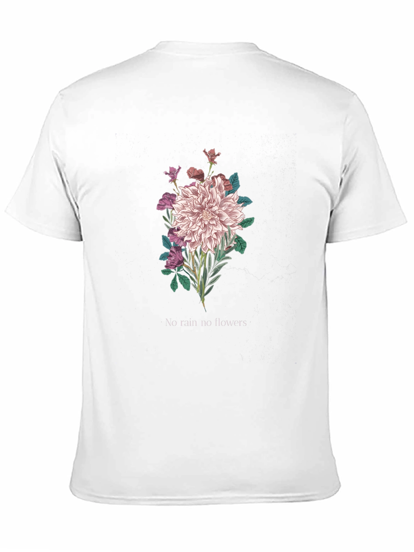 Floral Graphic Tee - No Rain No Flowers