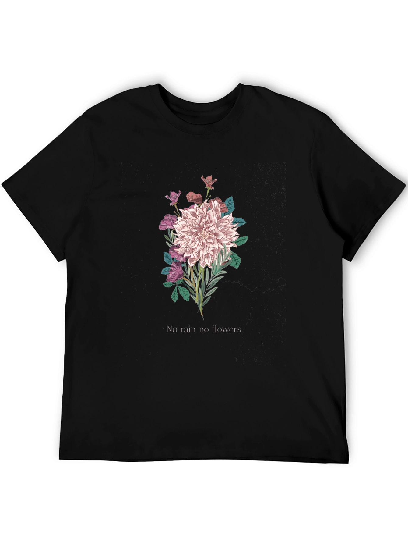 Floral Graphic Tee - No Rain No Flowers