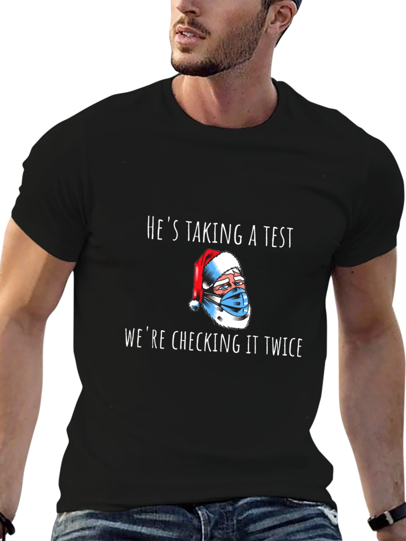 Funny Santa Taking a Test T-Shirt