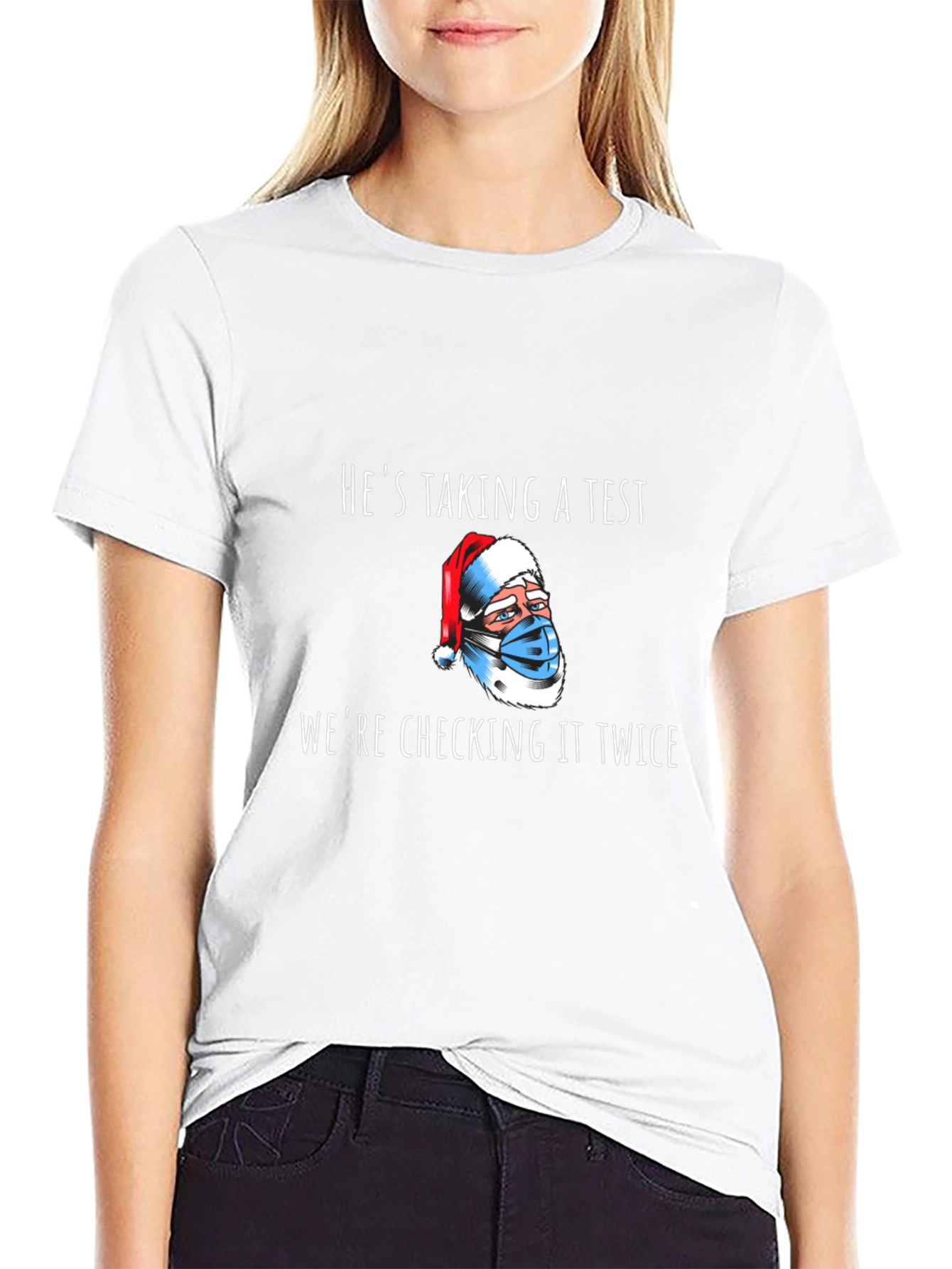 Funny Santa Taking a Test T-Shirt