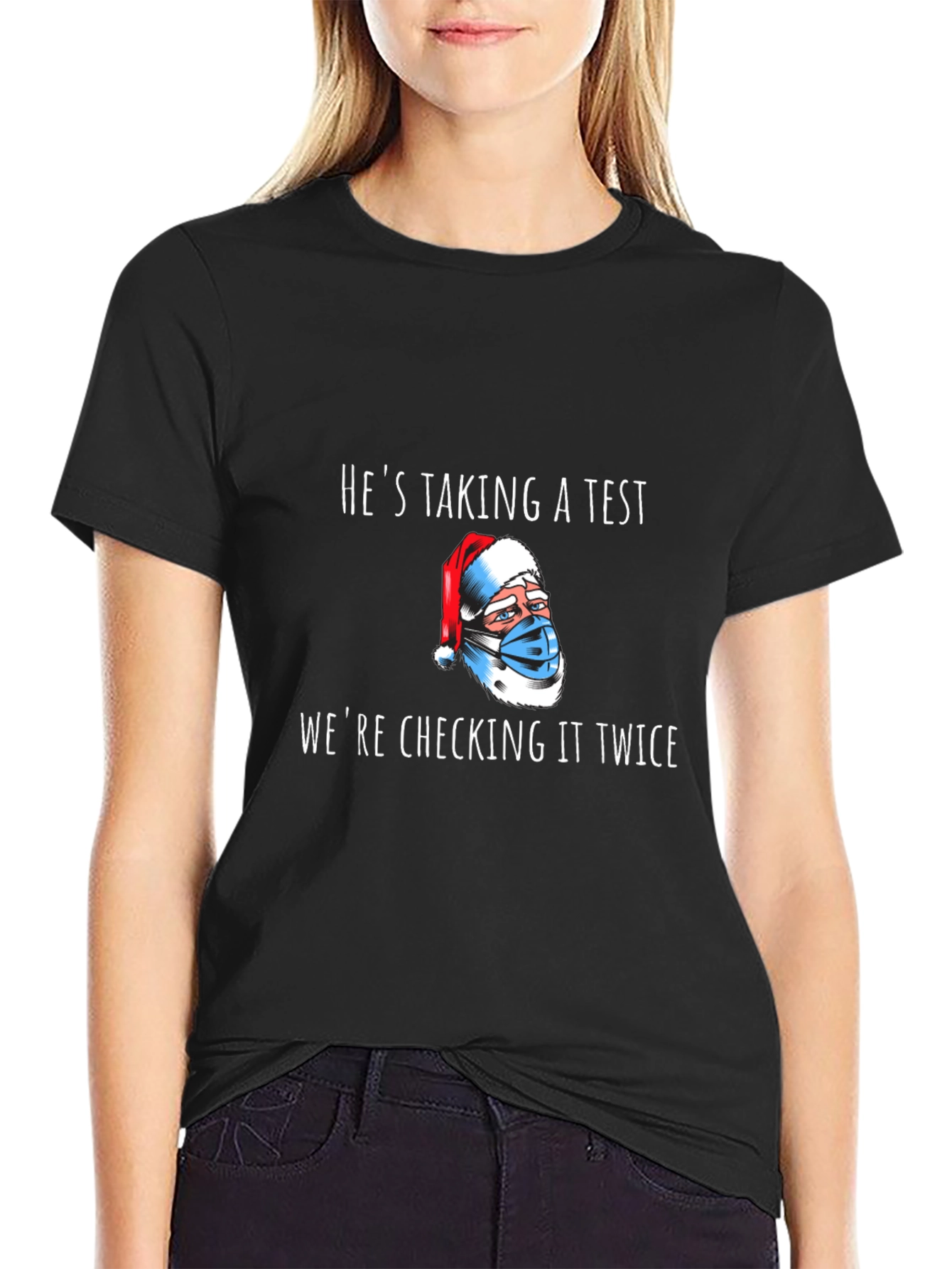 Funny Santa Taking a Test T-Shirt
