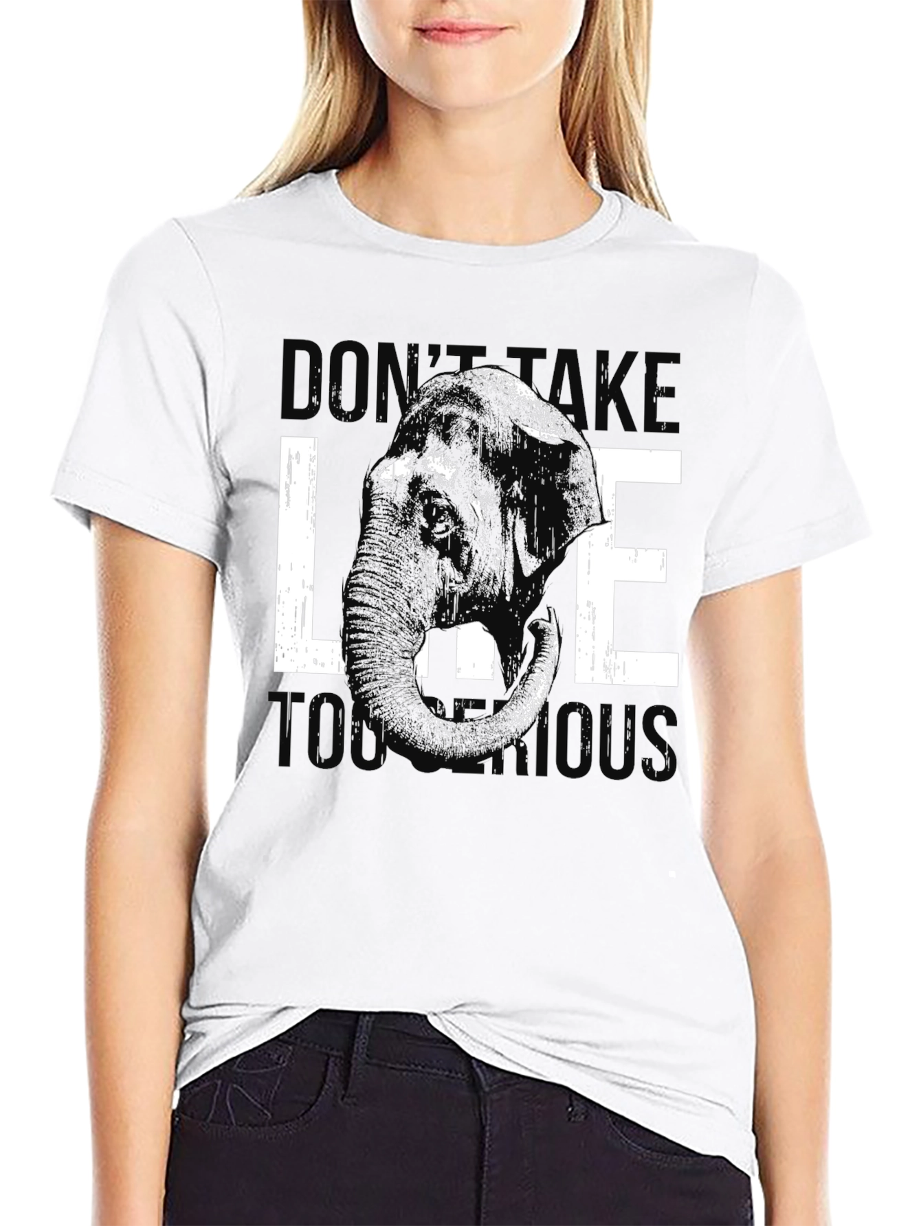 Elephant Graphic Tee - Dont Take Life Too Serious