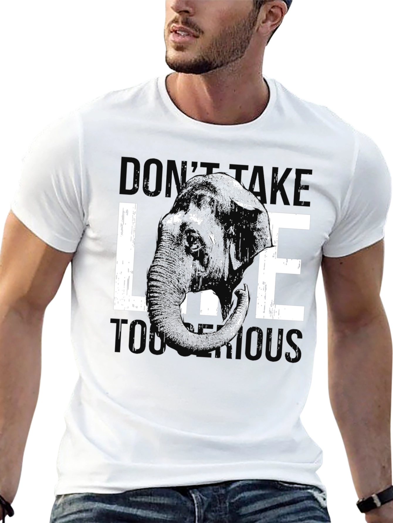 Elephant Graphic Tee - Dont Take Life Too Serious