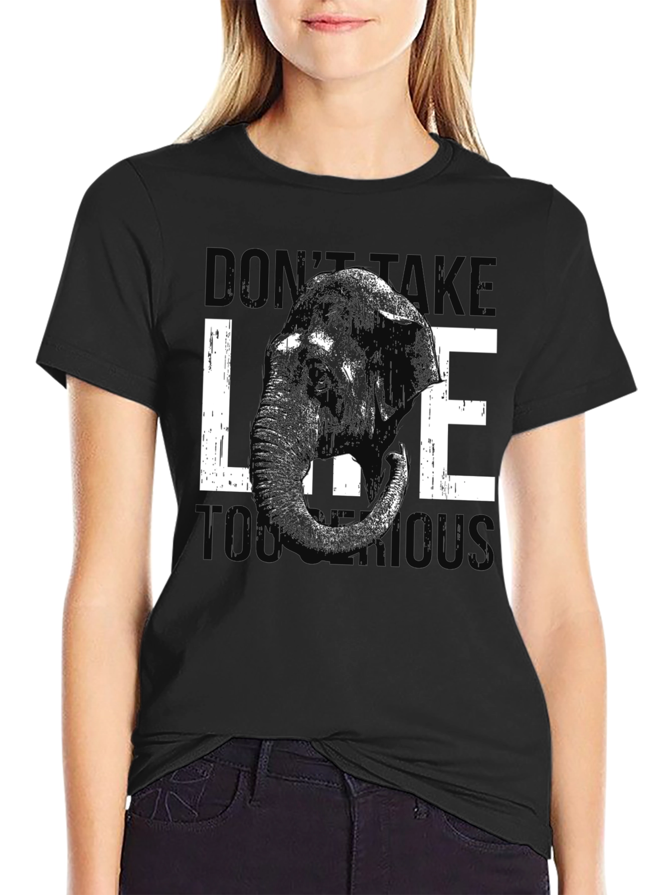 Elephant Graphic Tee - Dont Take Life Too Serious