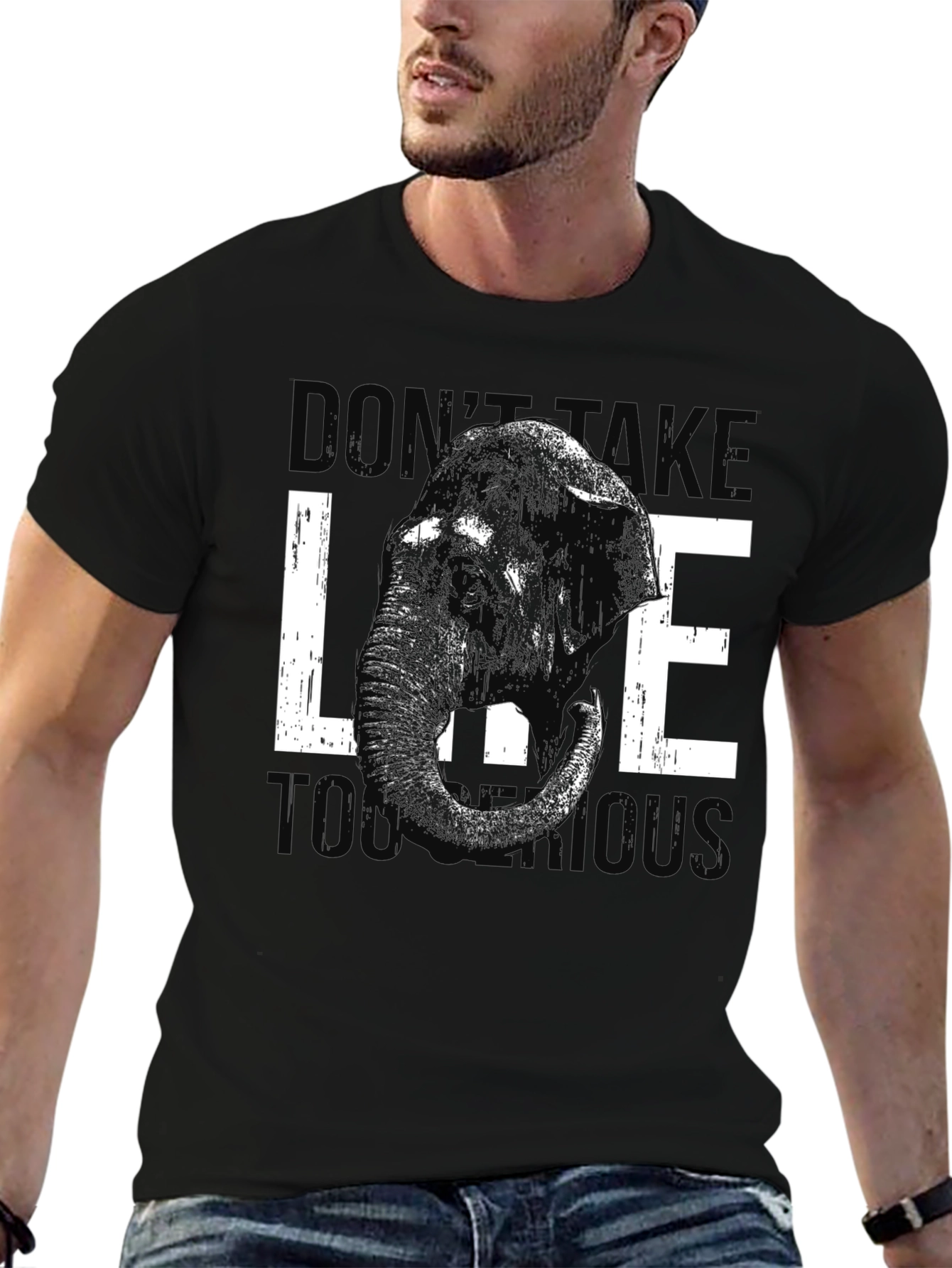 Elephant Graphic Tee - Dont Take Life Too Serious