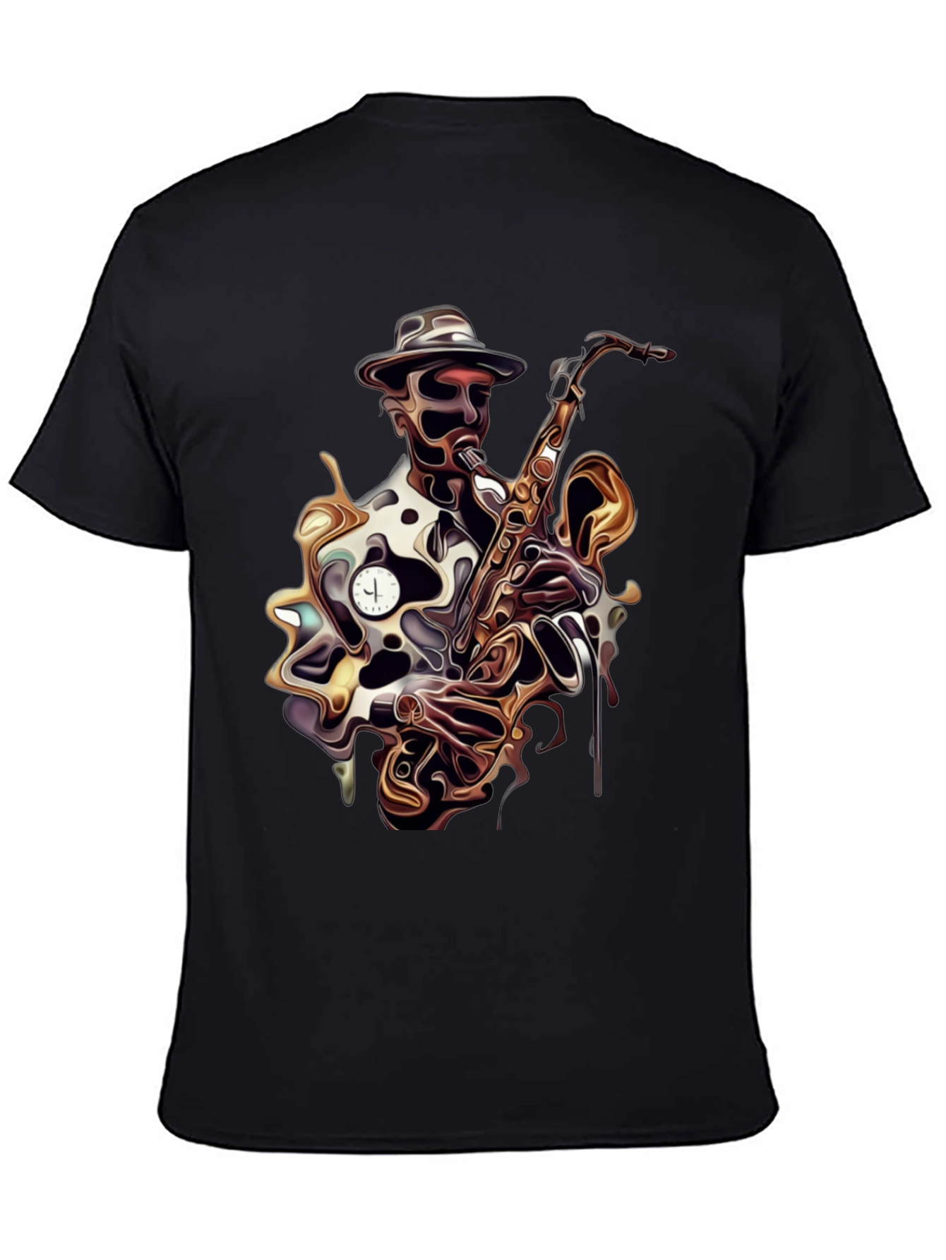 Jazz Saxophone Player Black T-Shirt