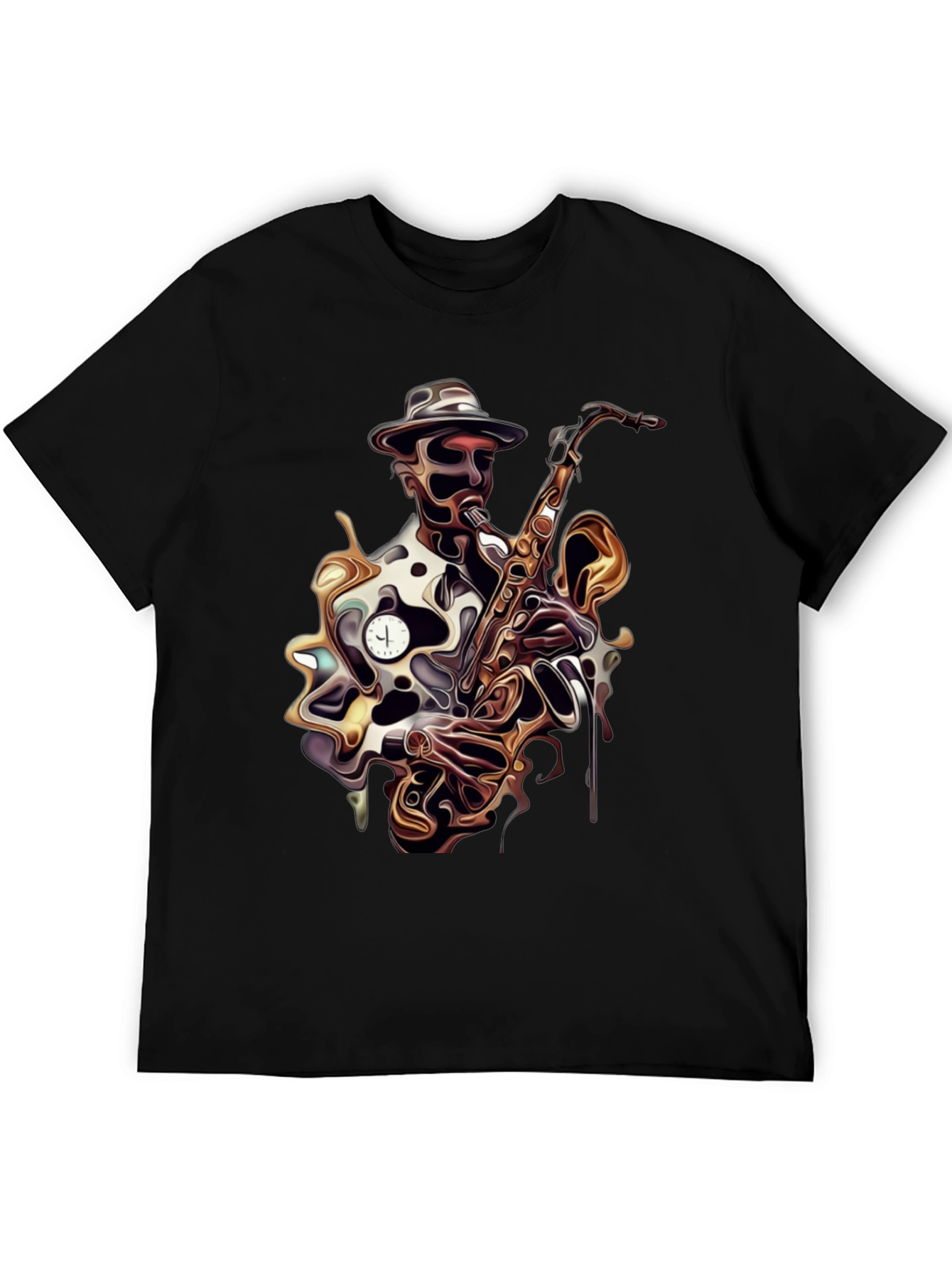 Jazz Saxophone Player Black T-Shirt
