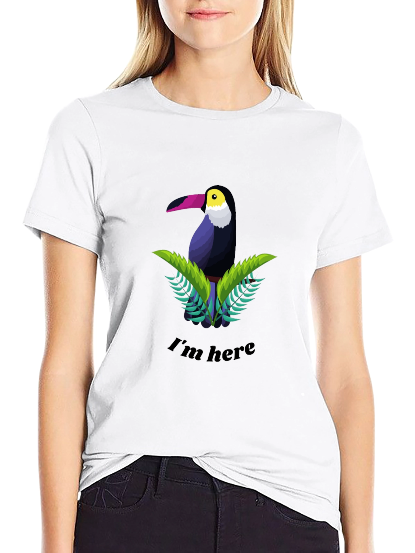Tropical Toucan Graphic Tee - Im Here Design