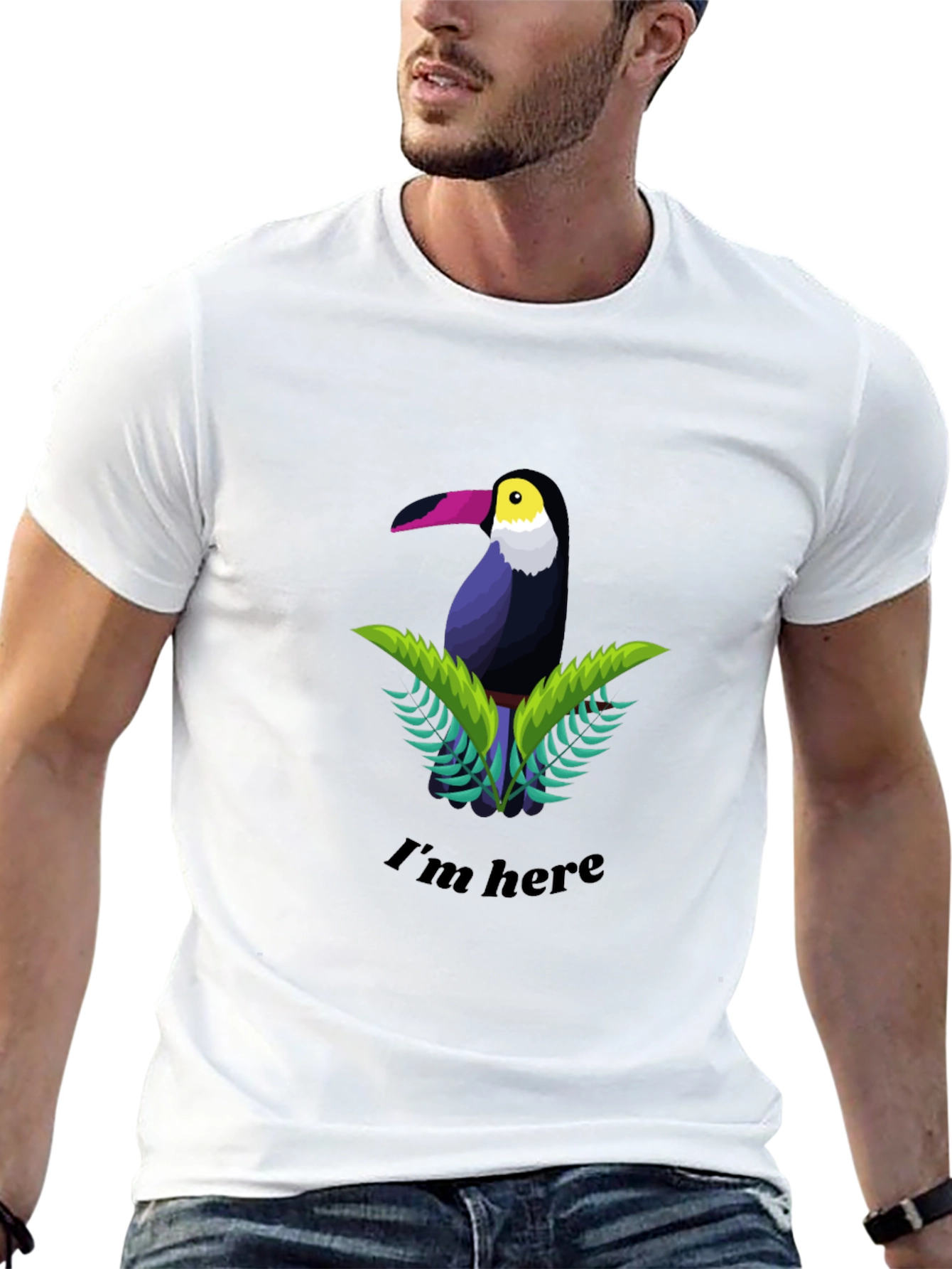 Tropical Toucan Graphic Tee - Im Here Design