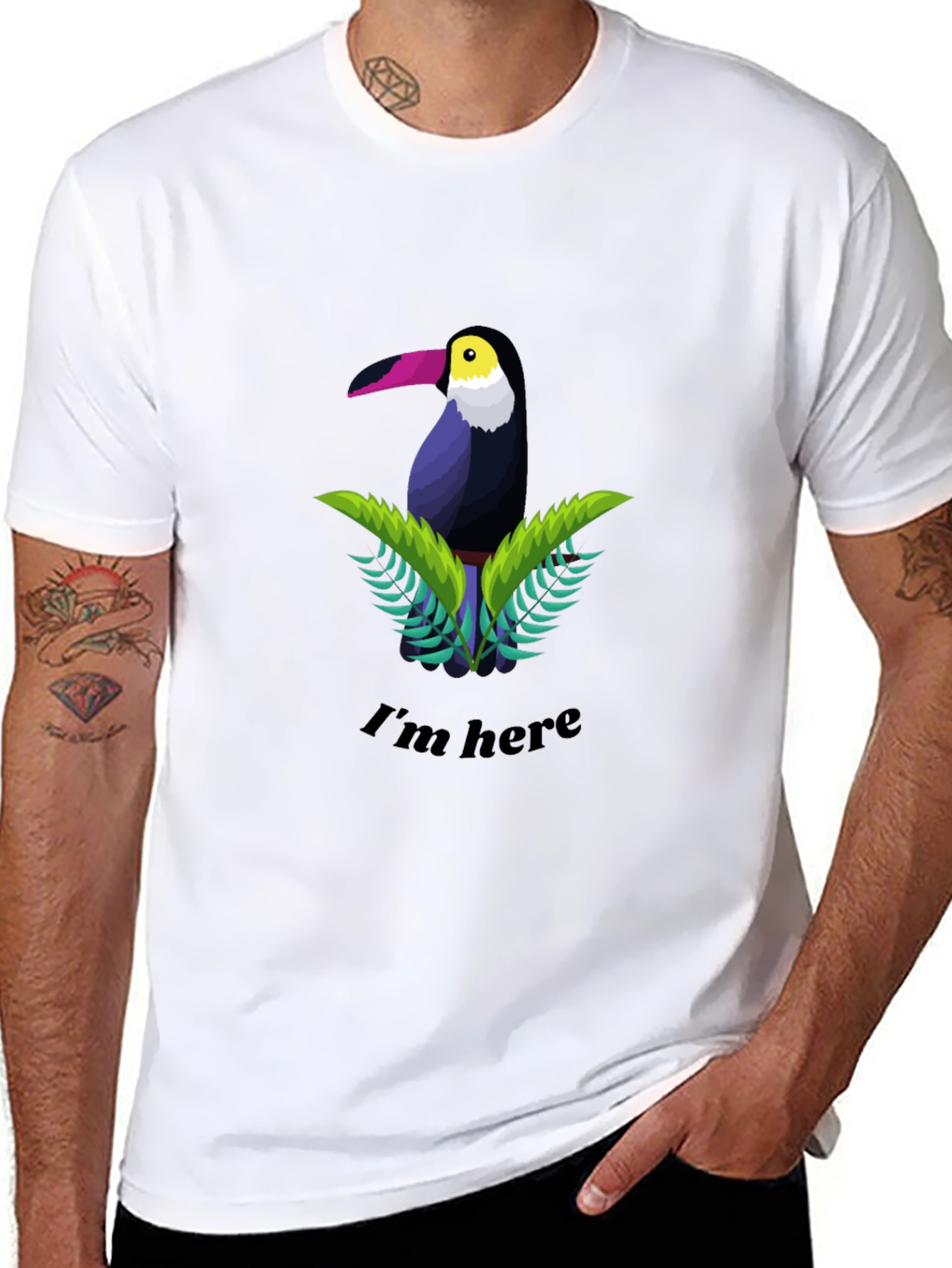 Tropical Toucan Graphic Tee - Im Here Design