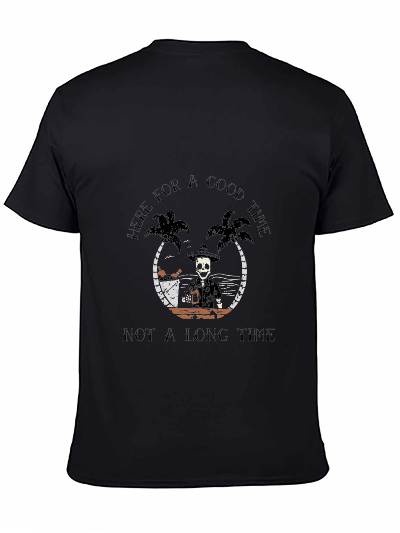 Here for a Good Time Skeleton Graphic Tee