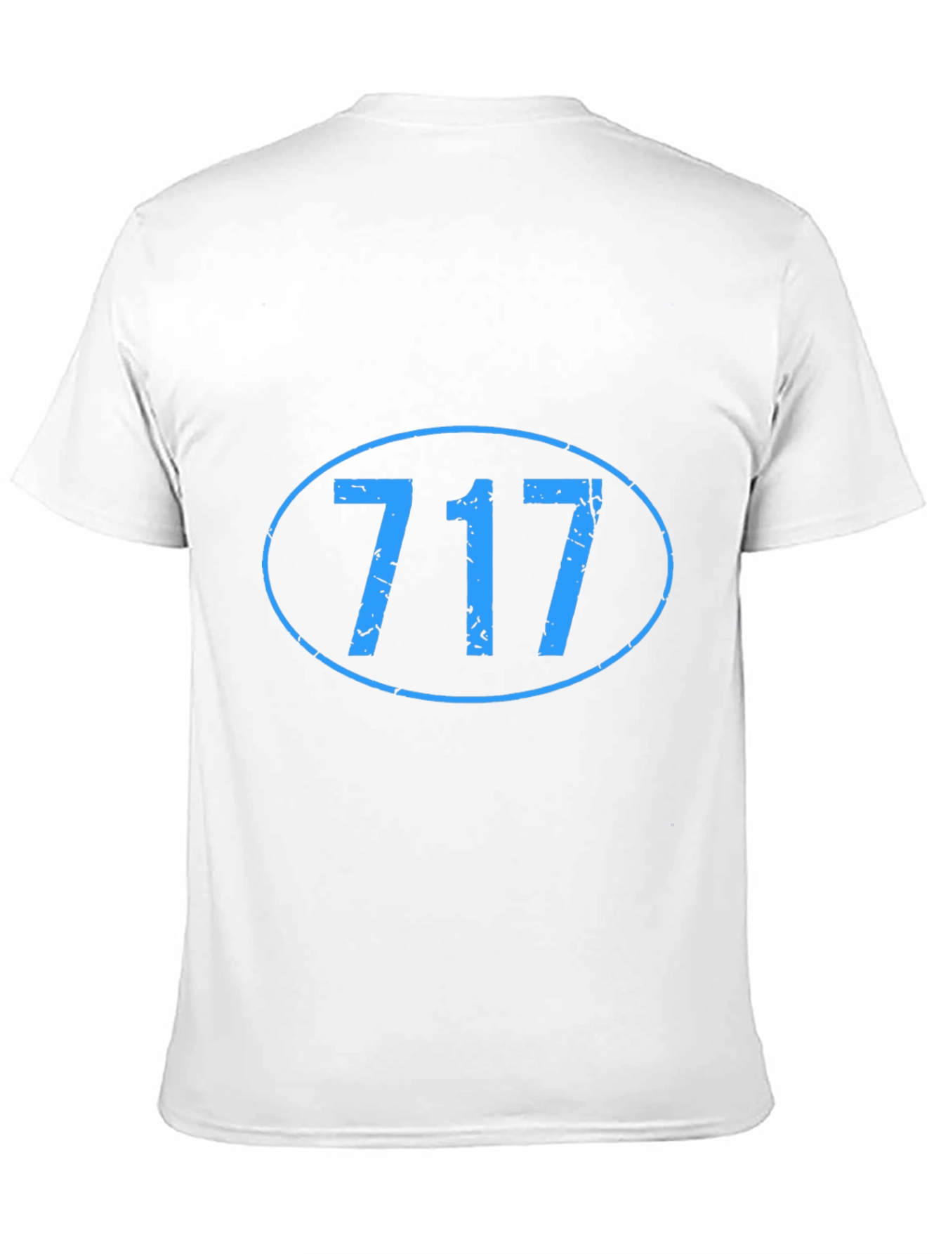 717 Area Code Graphic Tee - Black Casual T-Shirt