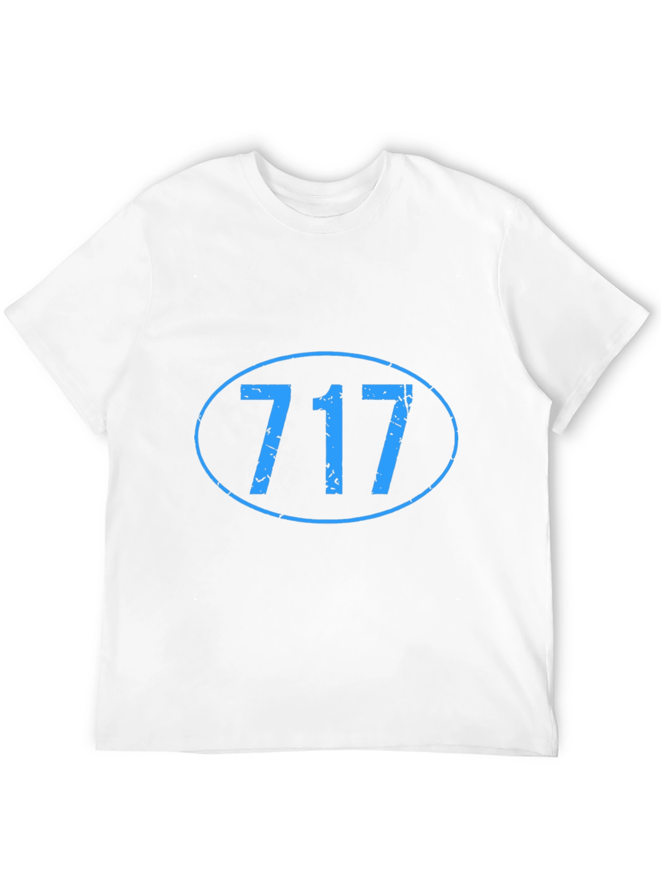717 Area Code Graphic Tee - Black Casual T-Shirt