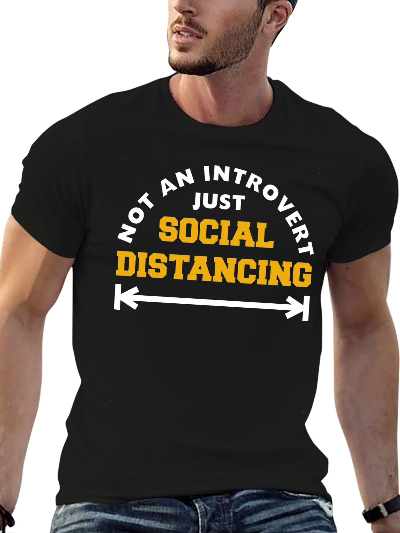 Introvert Social Distancing Graphic T-Shirt