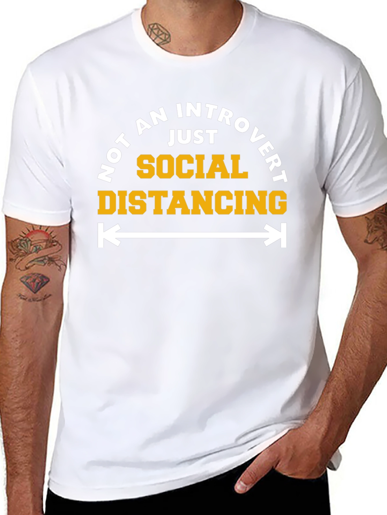 Introvert Social Distancing Graphic T-Shirt