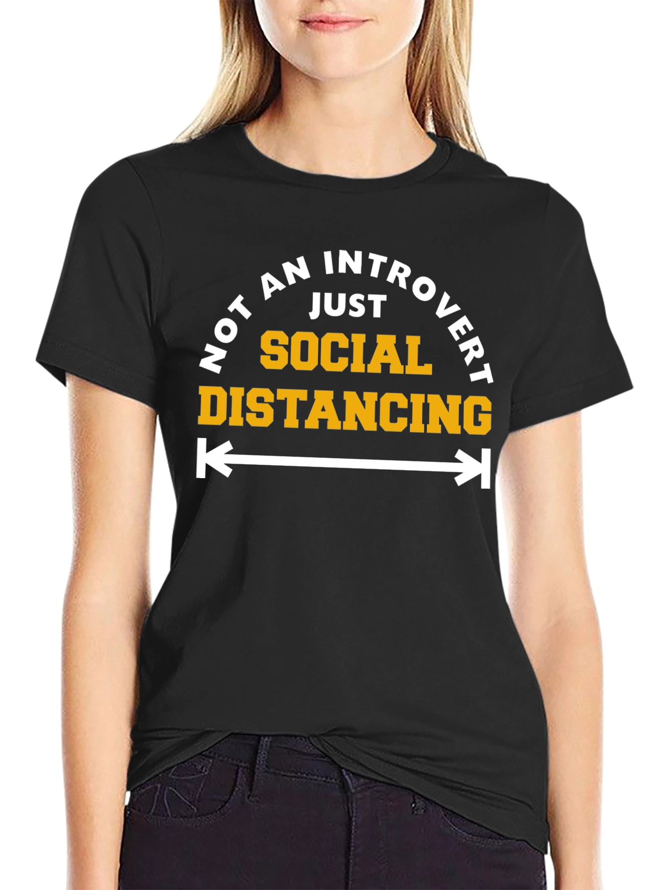 Introvert Social Distancing Graphic T-Shirt