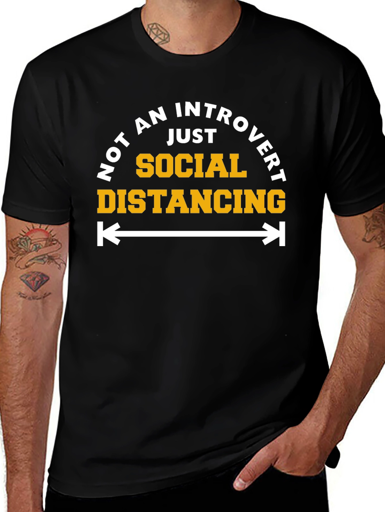 Introvert Social Distancing Graphic T-Shirt