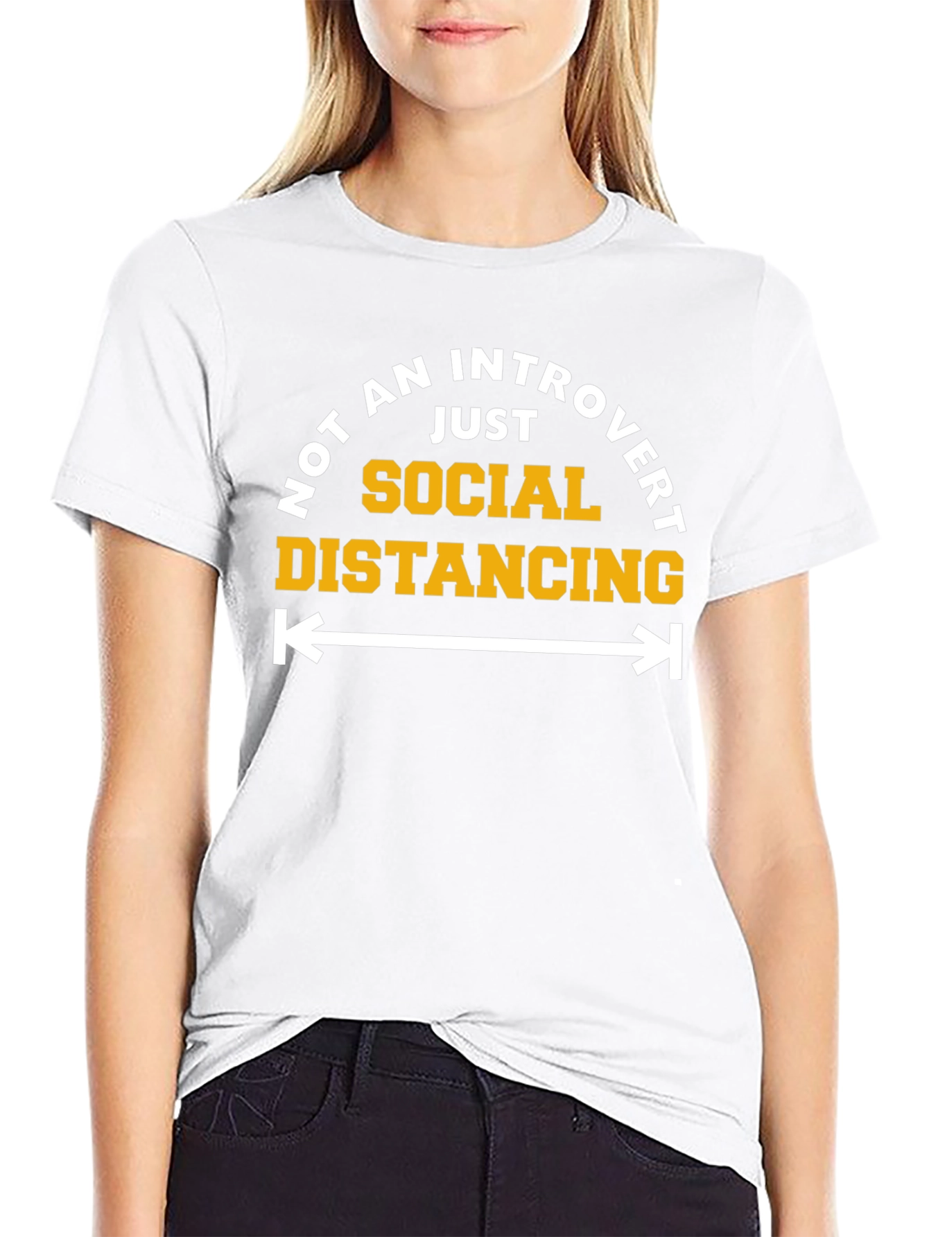 Introvert Social Distancing Graphic T-Shirt