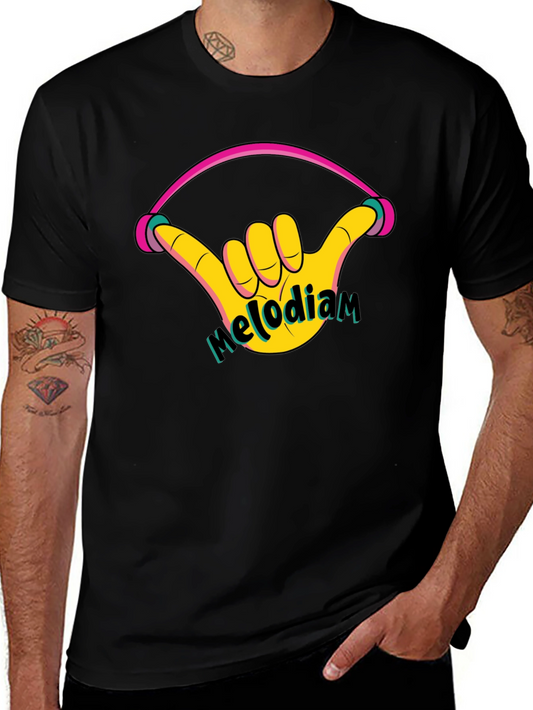 Melodiam Shaka Hand Black Graphic Tee