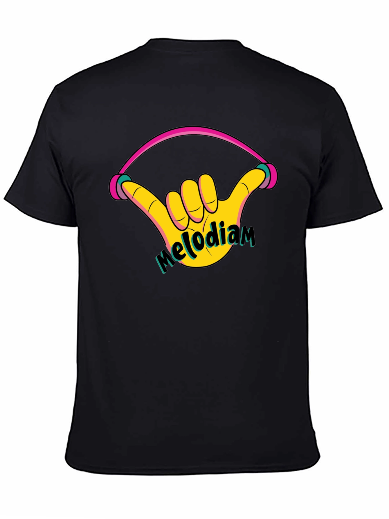 Melodiam Shaka Hand Black Graphic Tee