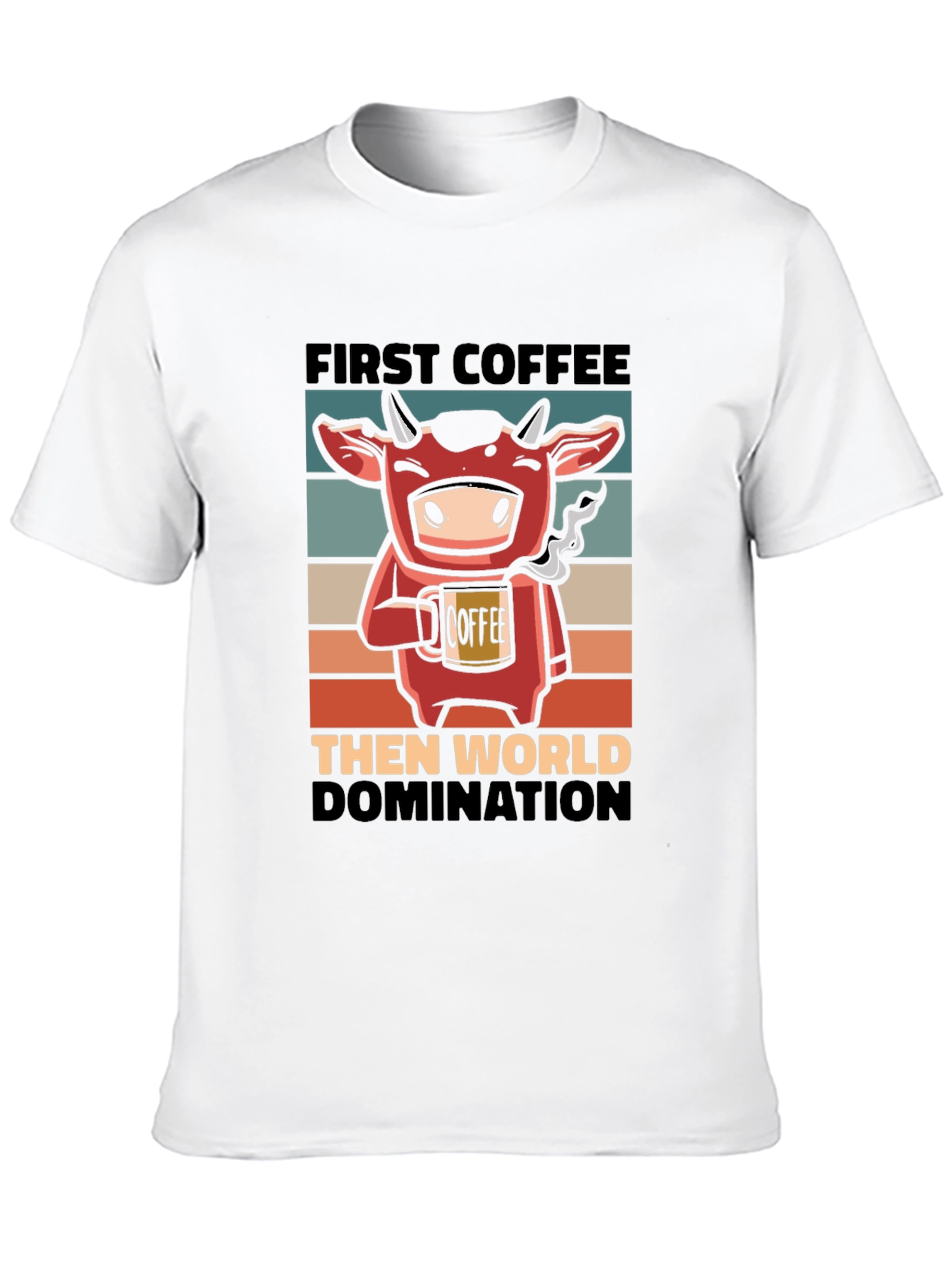 Funny Cow Coffee World Domination T-Shirt