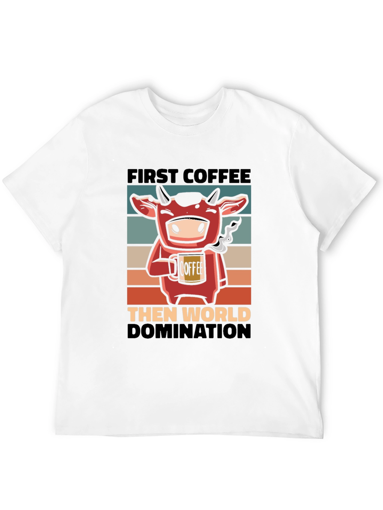 Funny Cow Coffee World Domination T-Shirt