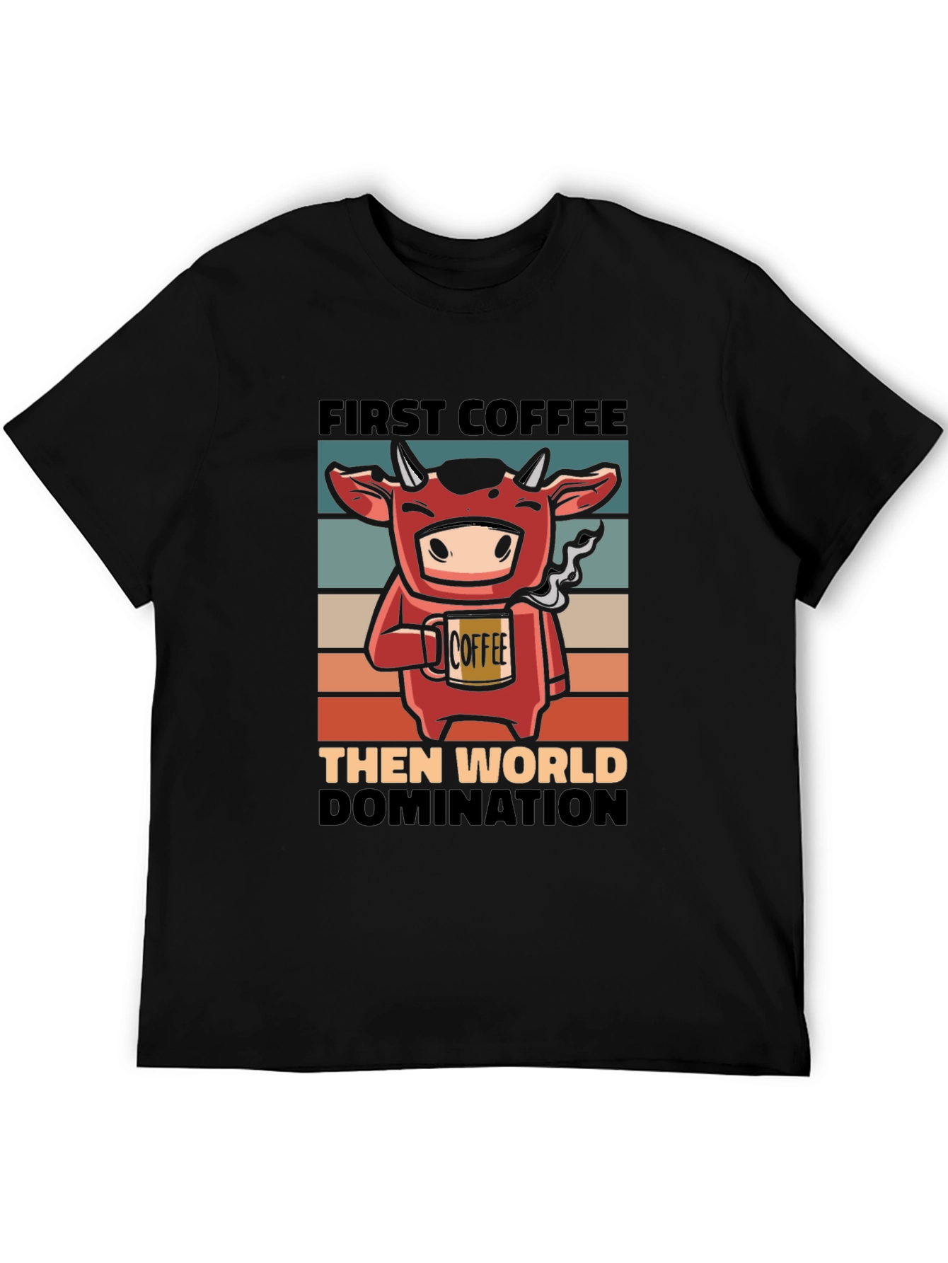 Funny Cow Coffee World Domination T-Shirt