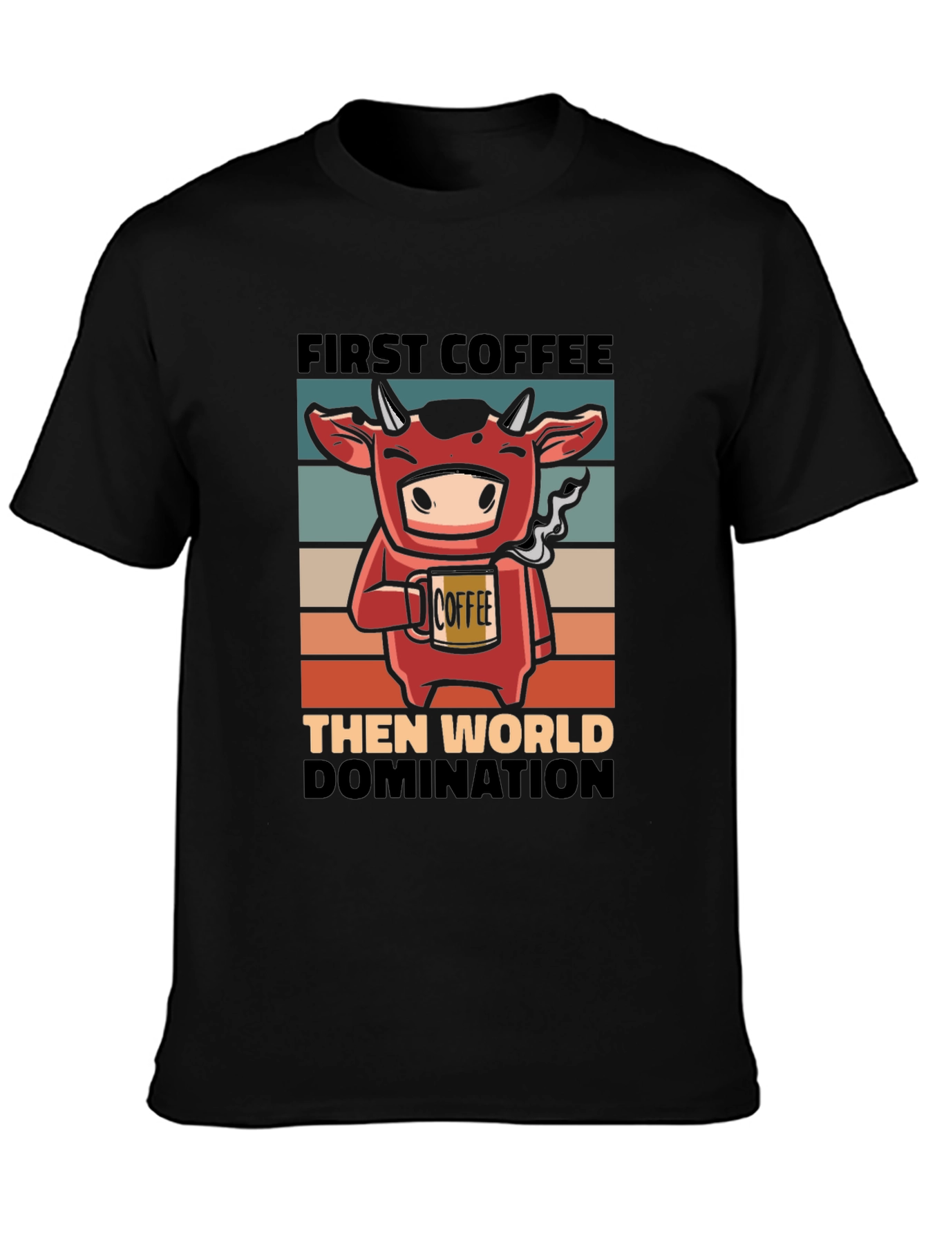 Funny Cow Coffee World Domination T-Shirt