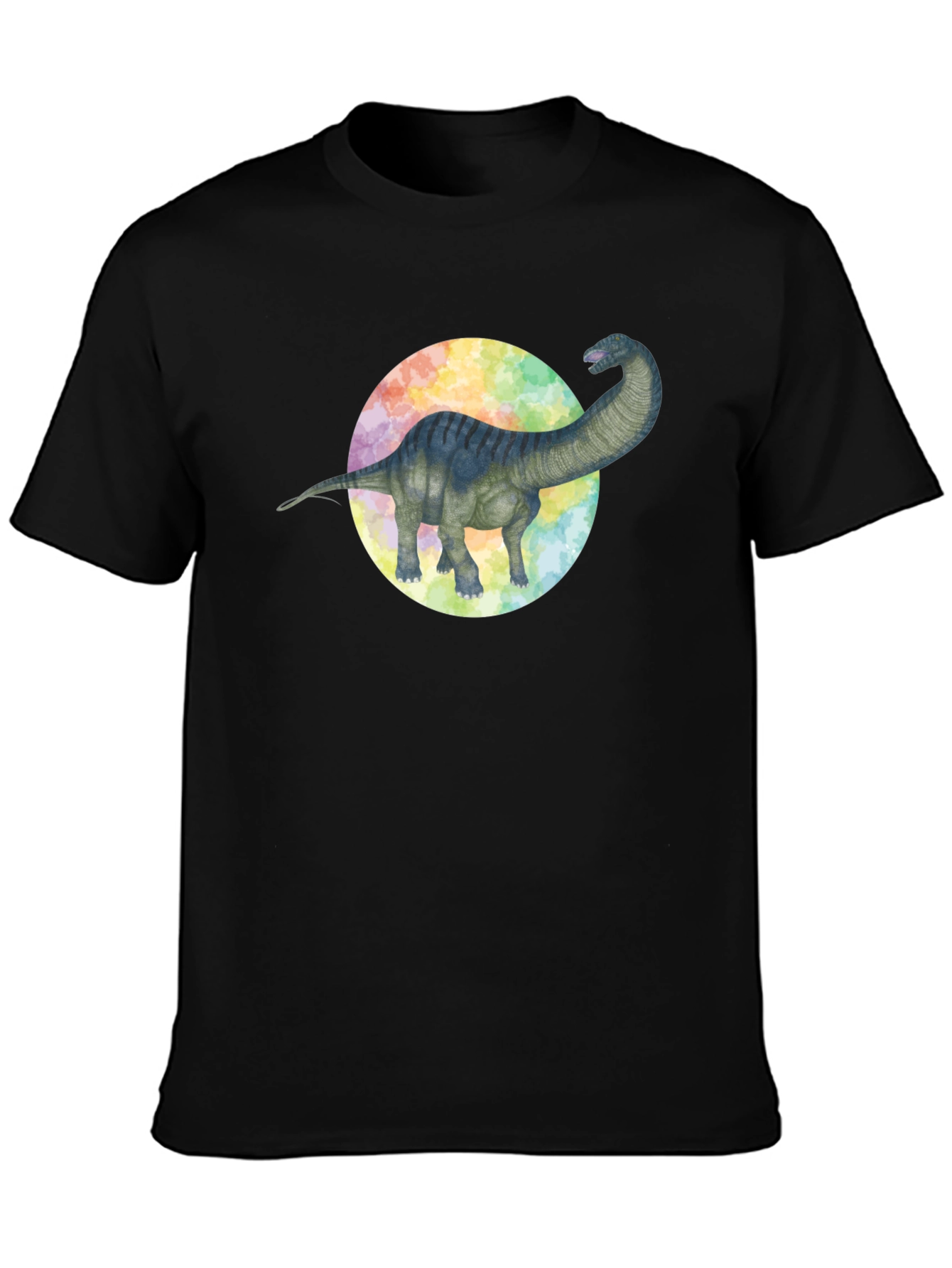 Dinosaur Graphic Tee - Brachiosaurus Black T-Shirt