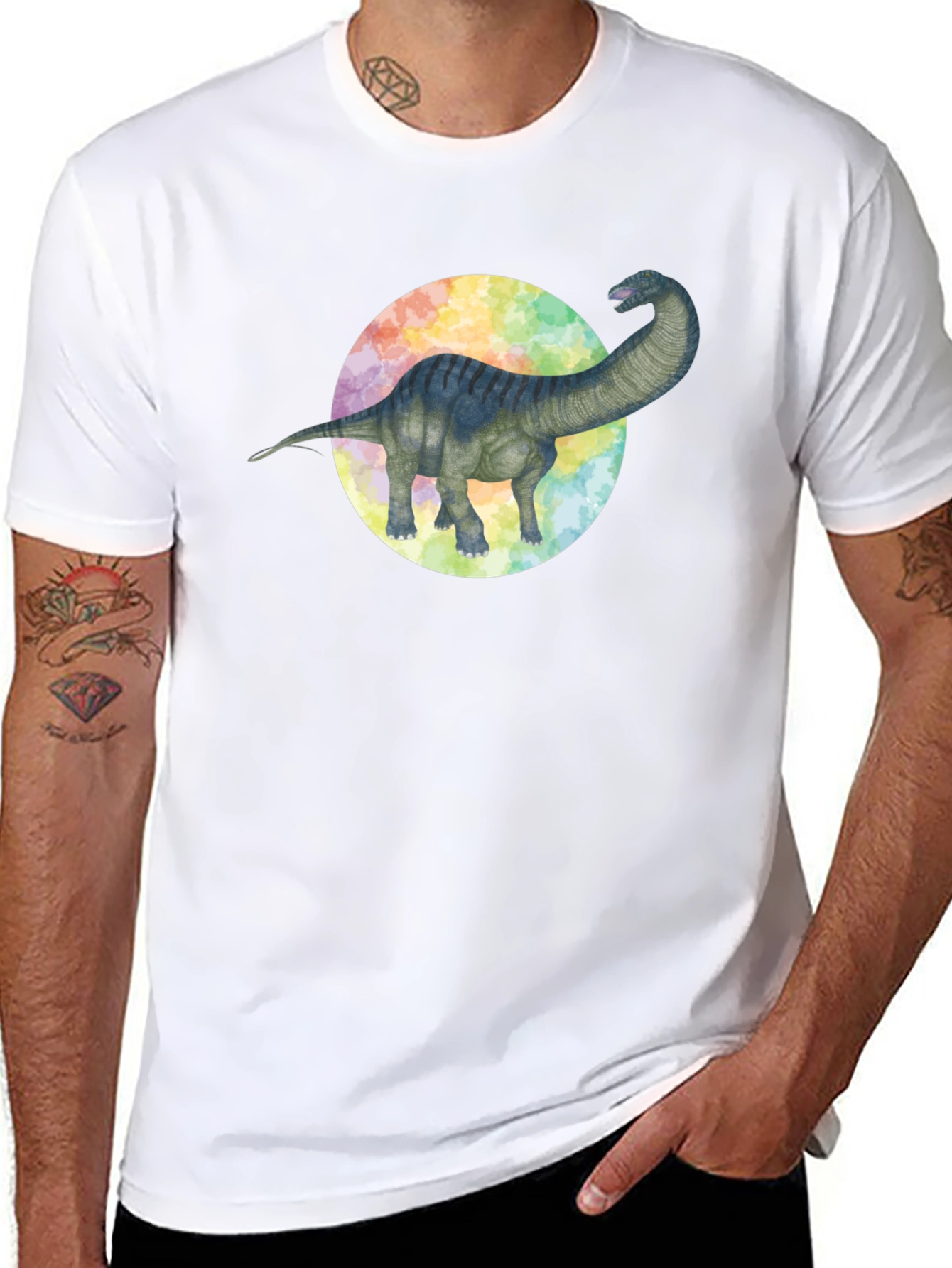 Dinosaur Graphic Tee - Brachiosaurus Black T-Shirt