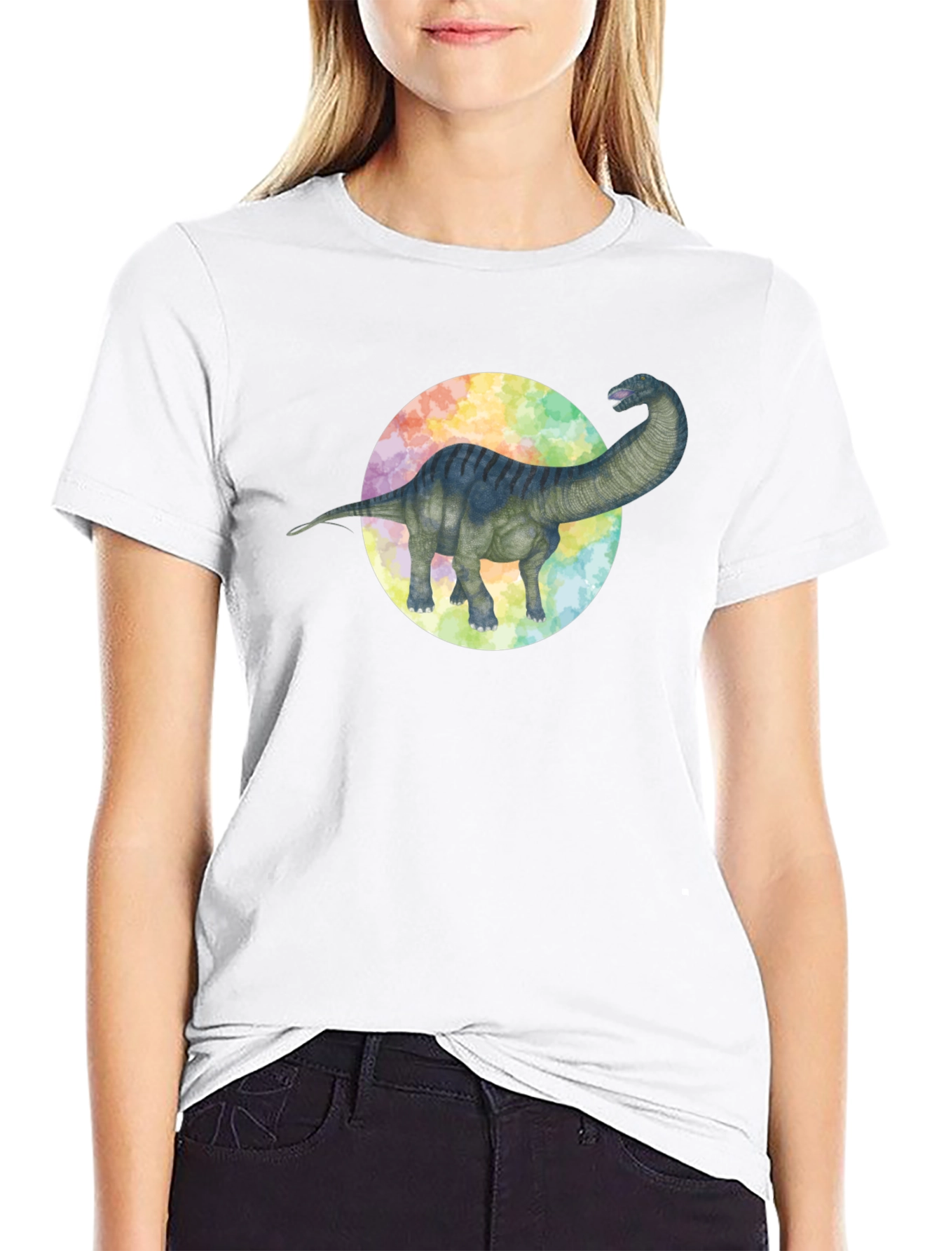 Dinosaur Graphic Tee - Brachiosaurus Black T-Shirt