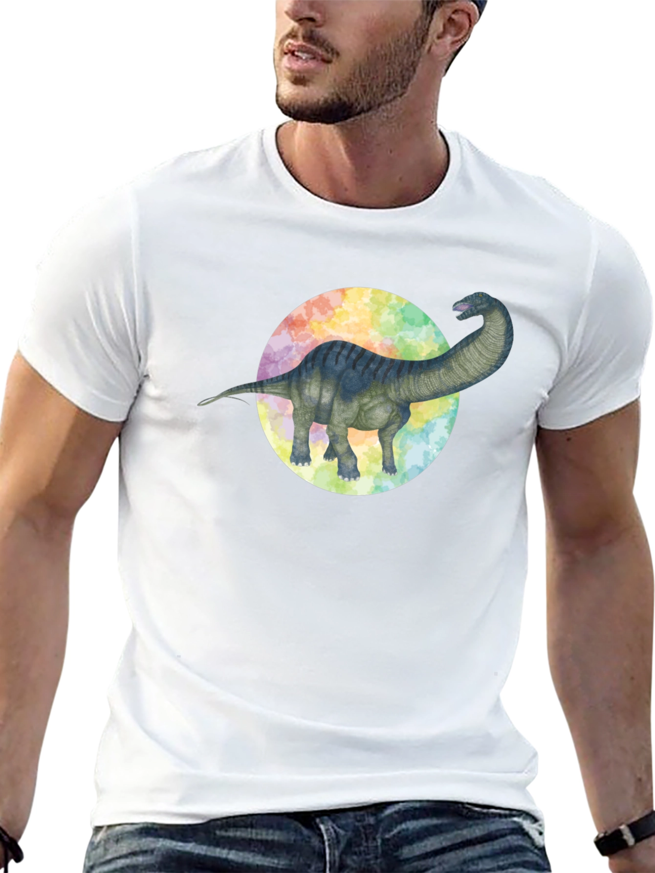 Dinosaur Graphic Tee - Brachiosaurus Black T-Shirt