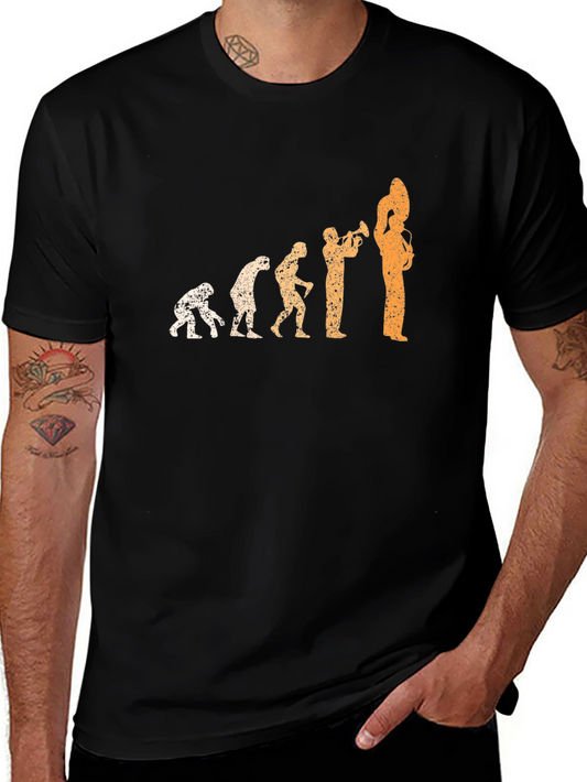 Evolution of Music Black T-Shirt
