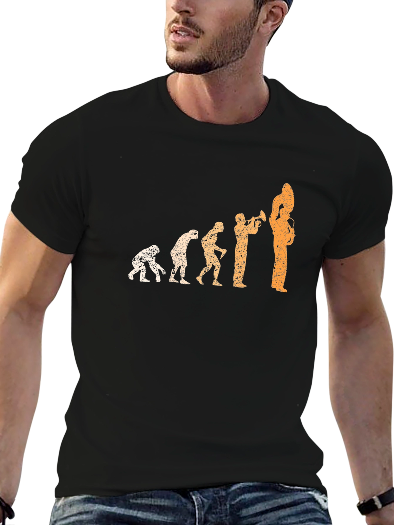 Evolution of Music Black T-Shirt