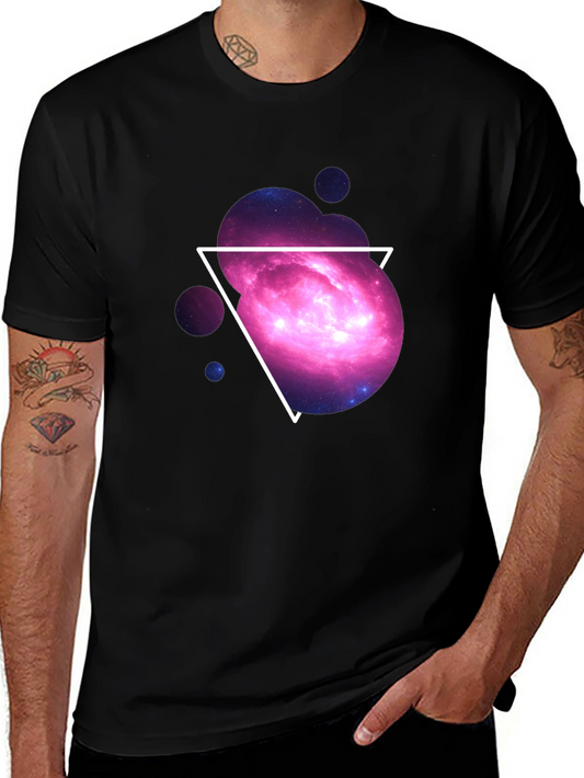 Galaxy Triangle Graphic Tee - Cosmic Style
