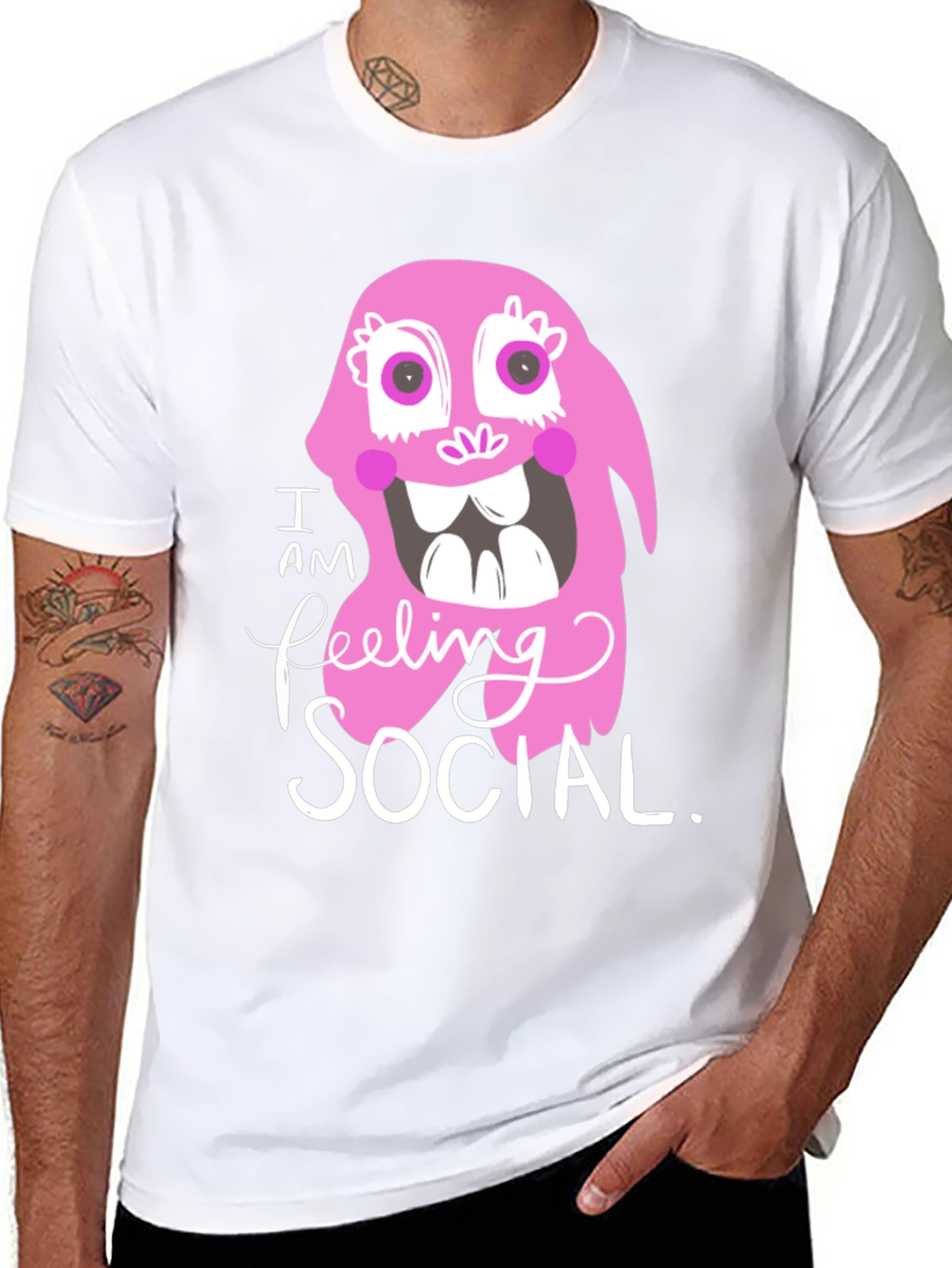 I am Feeling Social T-Shirt - Funny Graphic Tee