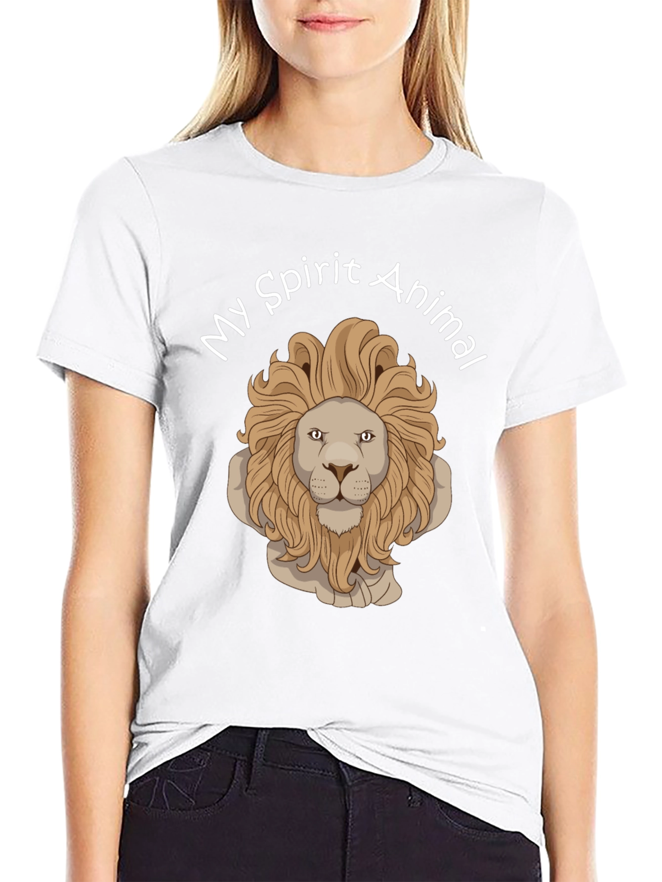 Lion Spirit Animal Graphic T-Shirt