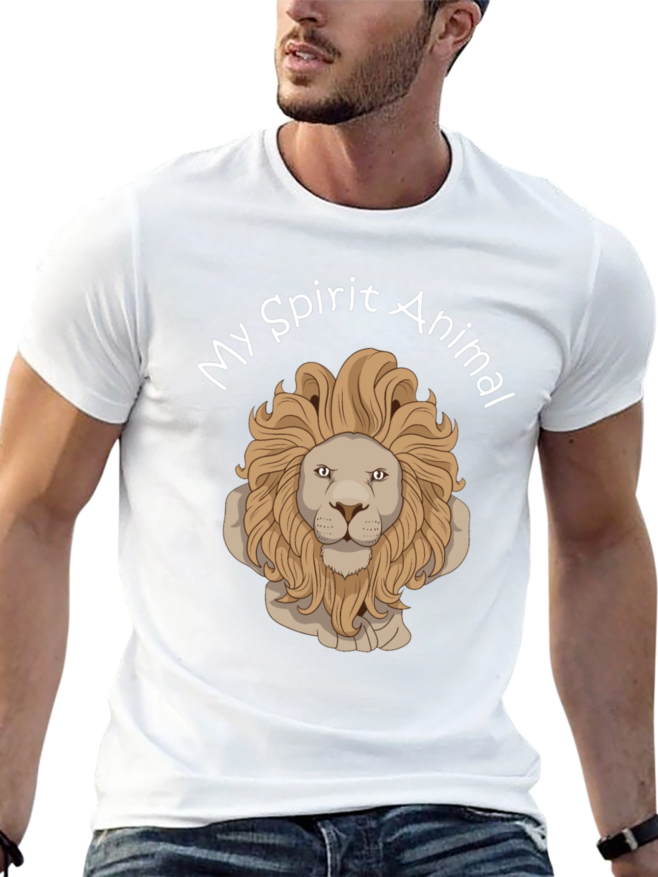 Lion Spirit Animal Graphic T-Shirt