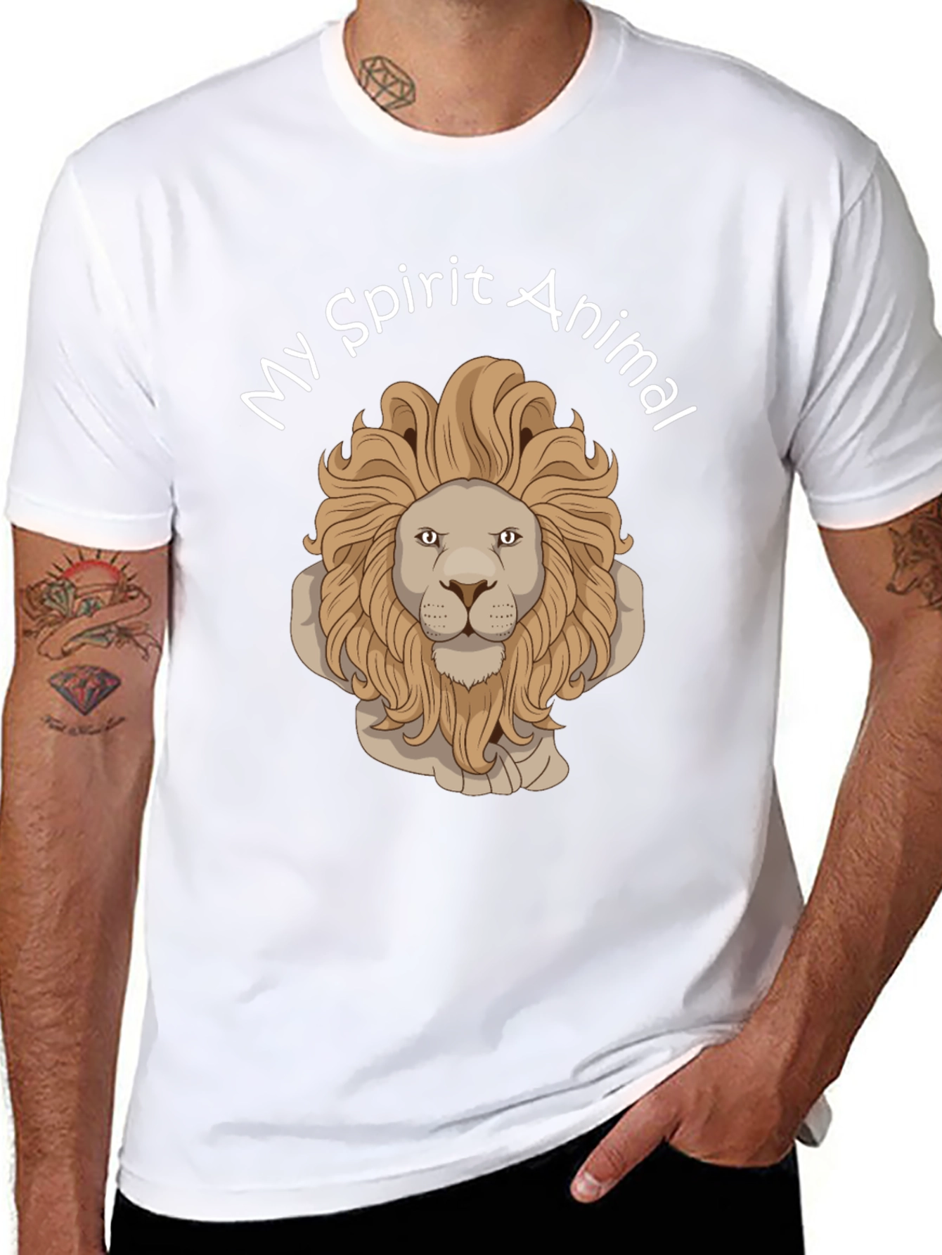 Lion Spirit Animal Graphic T-Shirt