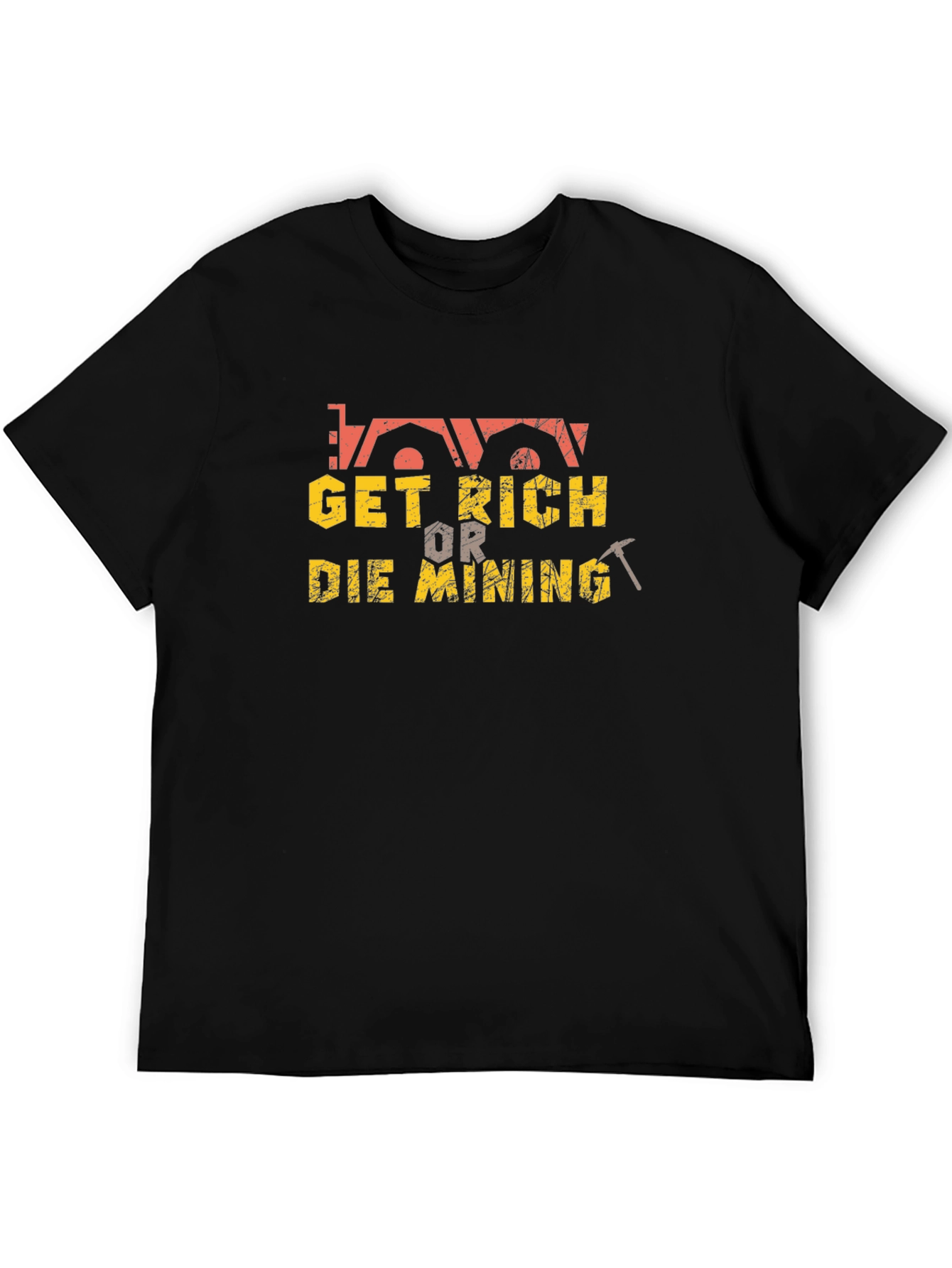 Get Rich or Die Mining T-Shirt - Black