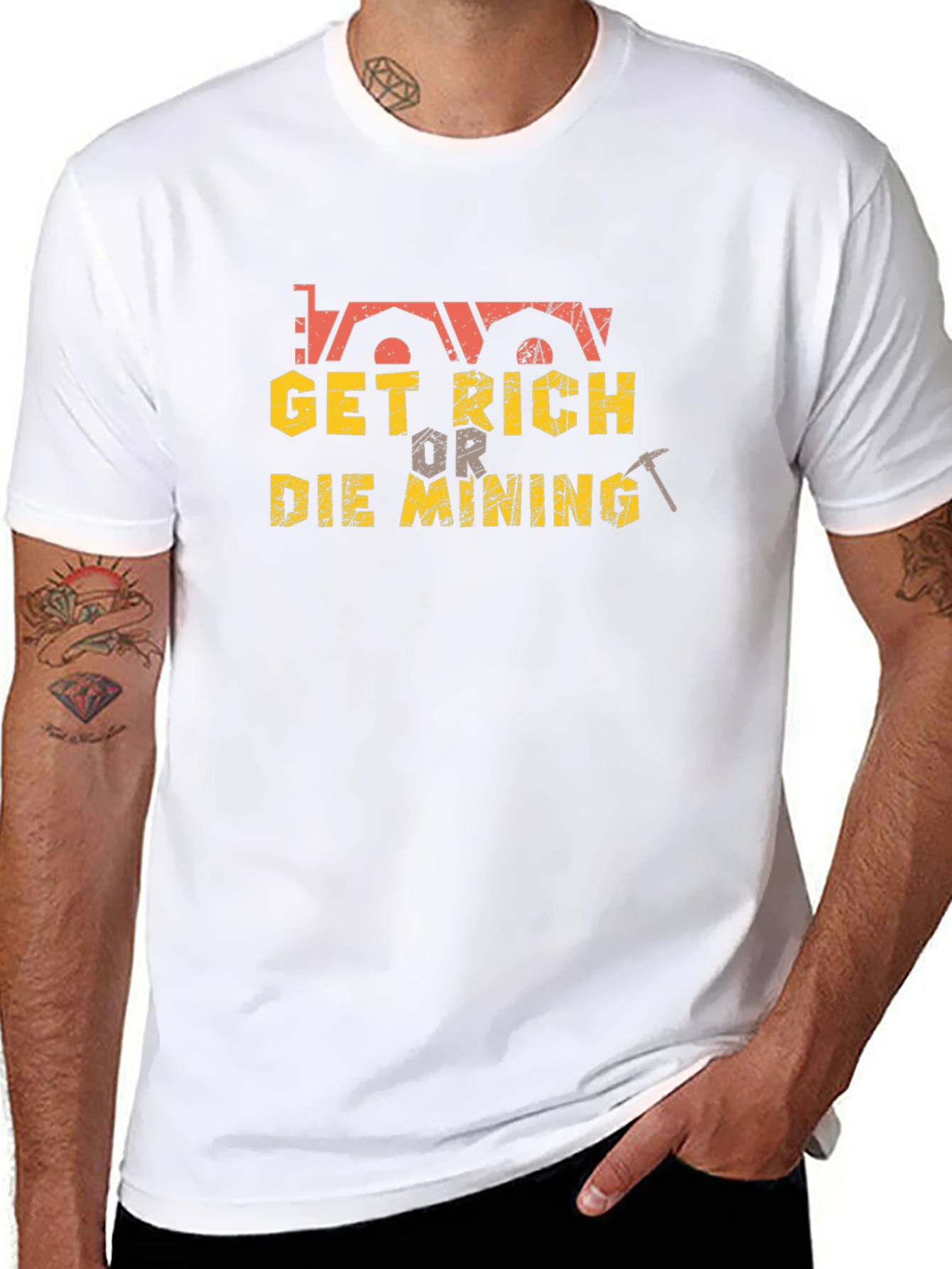 Get Rich or Die Mining T-Shirt - Black