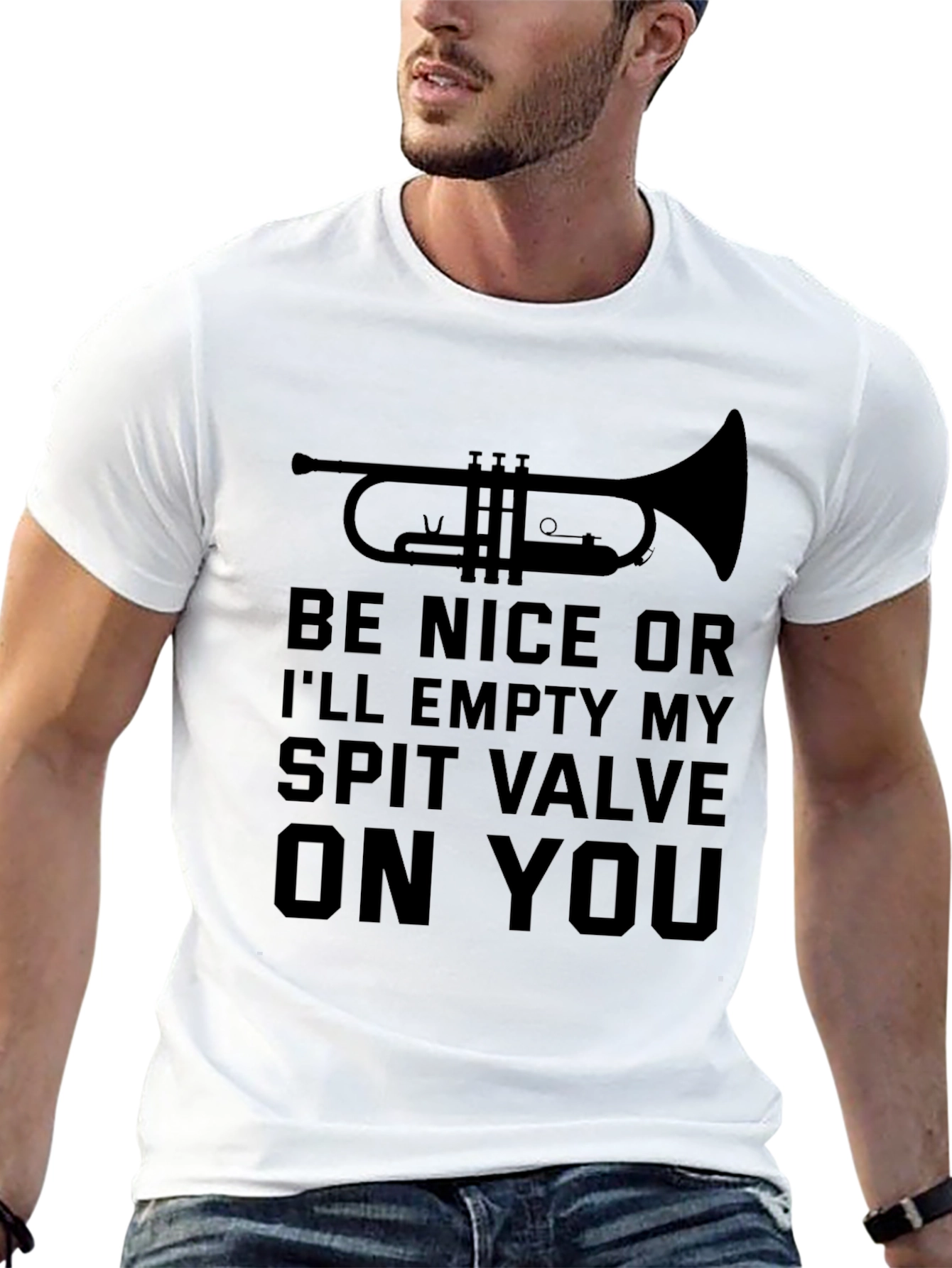 Trumpet Spit Valve T-Shirt Funny Band Geek Shirt