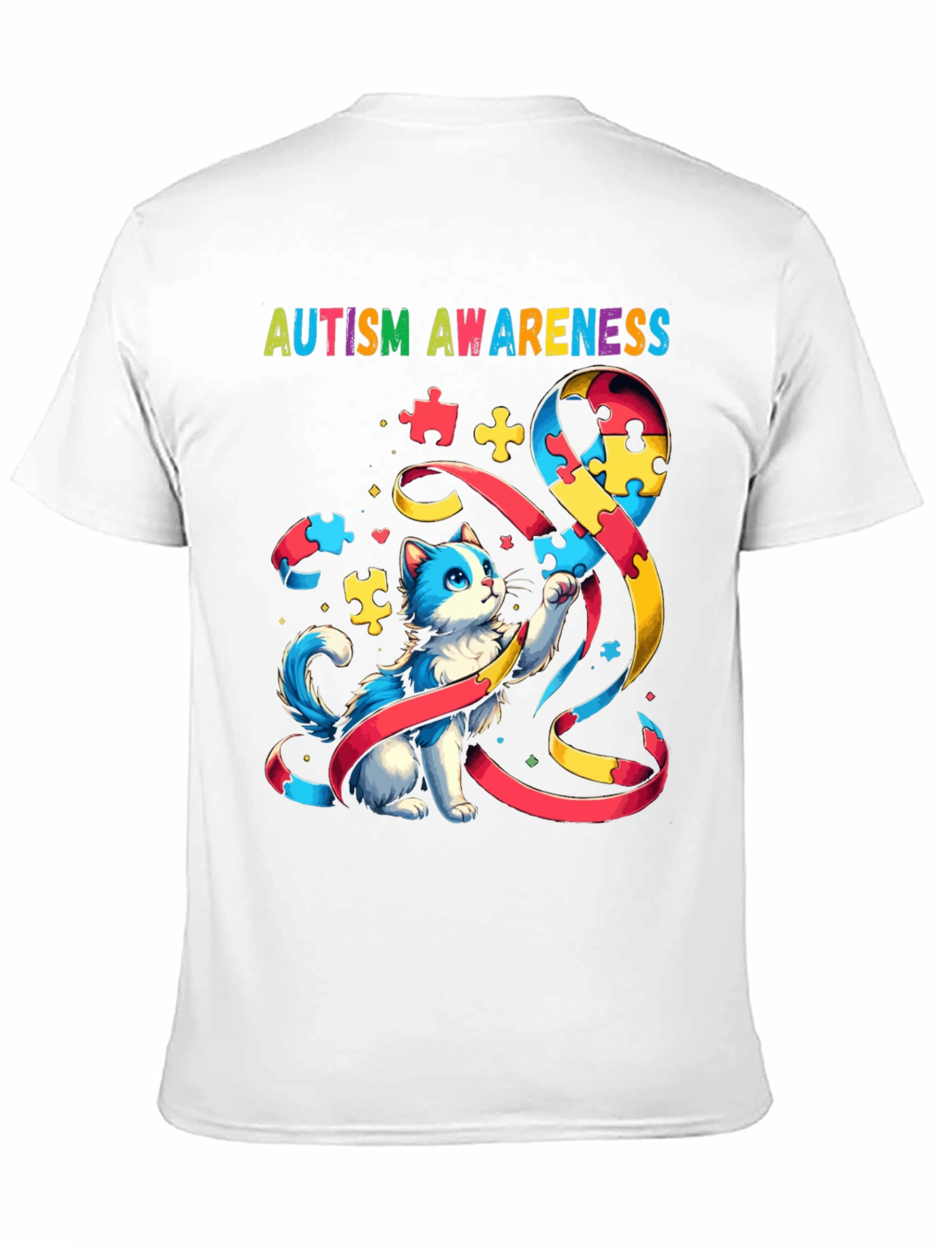 Autism Awareness Cat T-Shirt