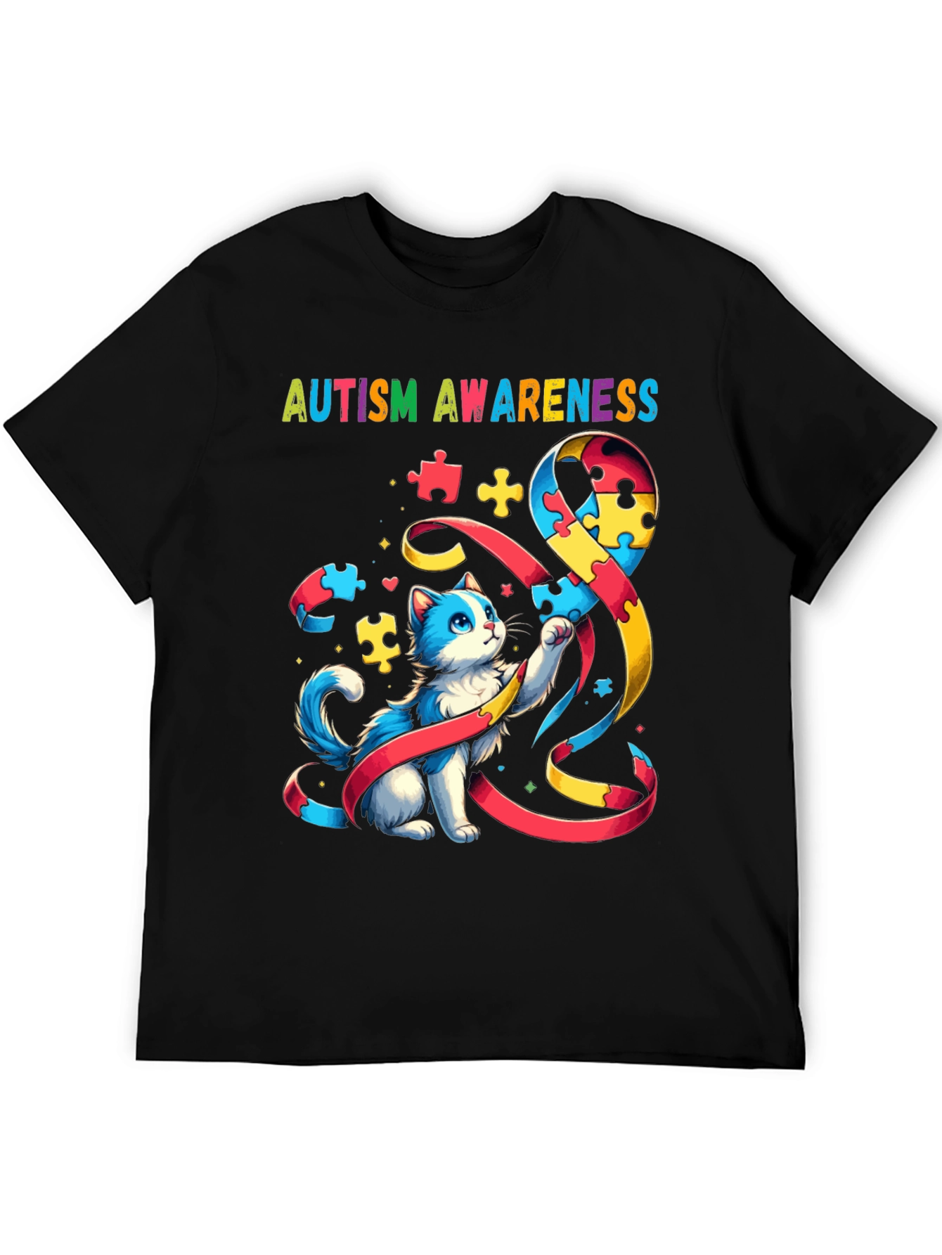 Autism Awareness Cat T-Shirt